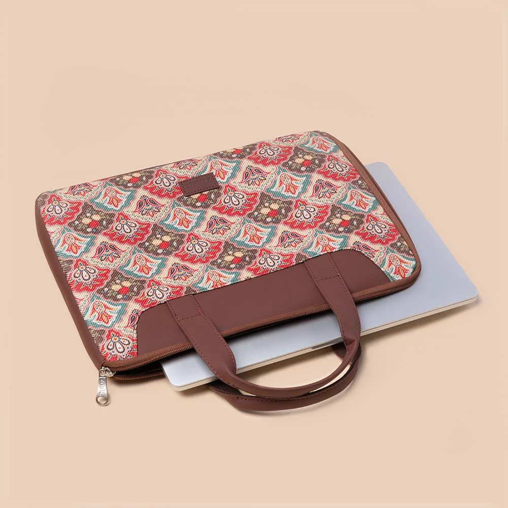 Mughal Art Multicolor L-Zippered Laptop Sleeve - Image 6