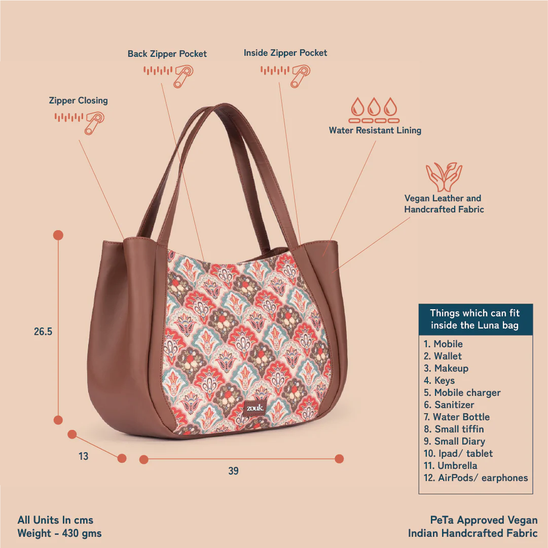 Mughal Art Multicolor Luna Handbag - Image 4