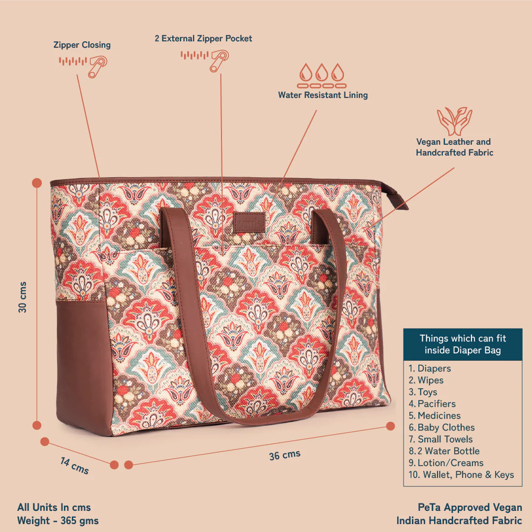 Mughal Art Multicolor Diaper Bag - Image 5