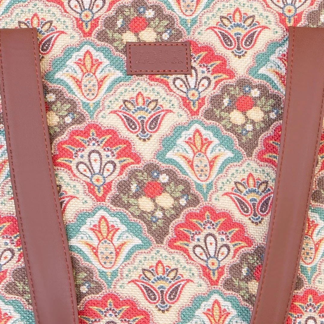 Mughal Art Multicolor Side Tote Bag - Image 6