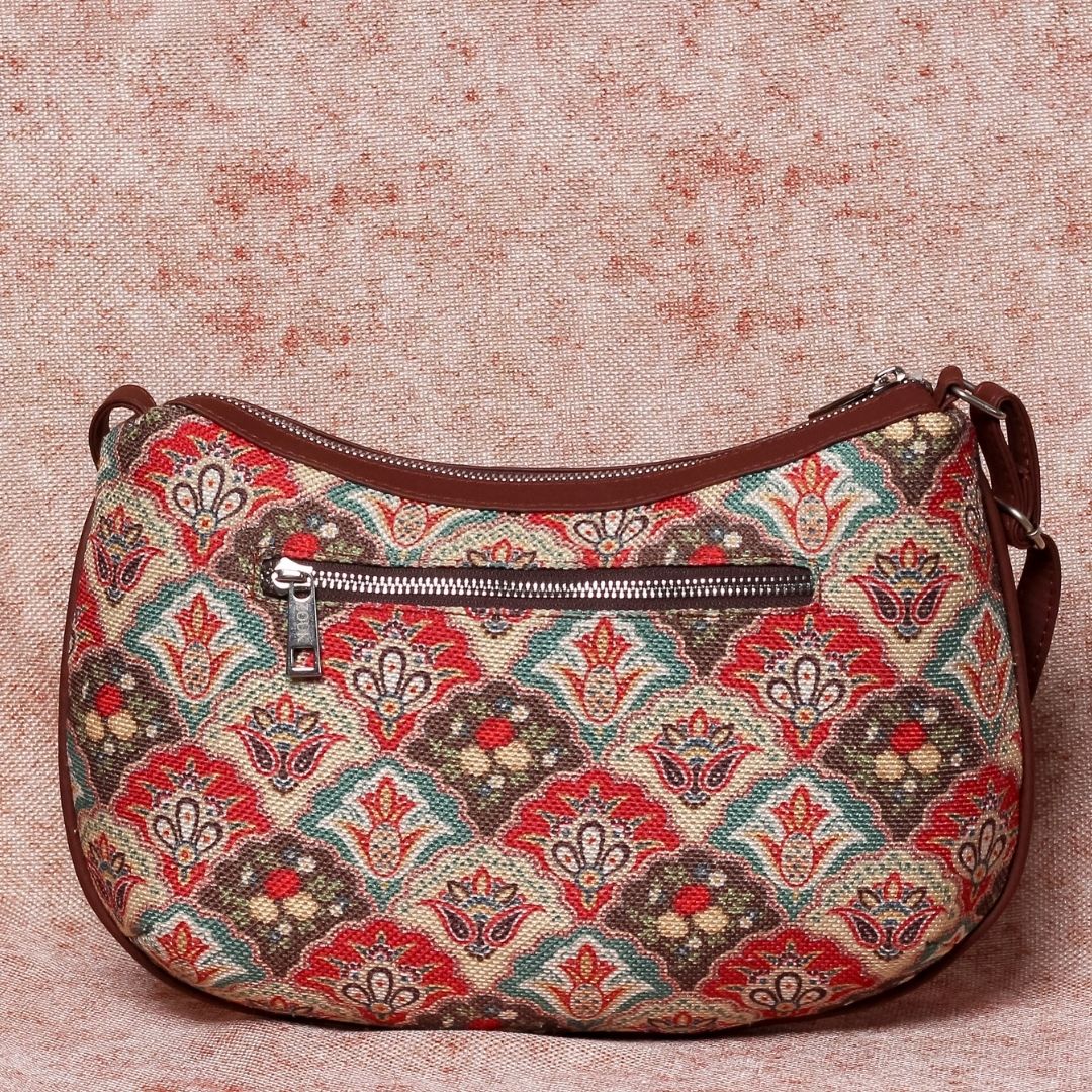 Mughal Art Multicolor Structured Shoulder Bag - Image 4