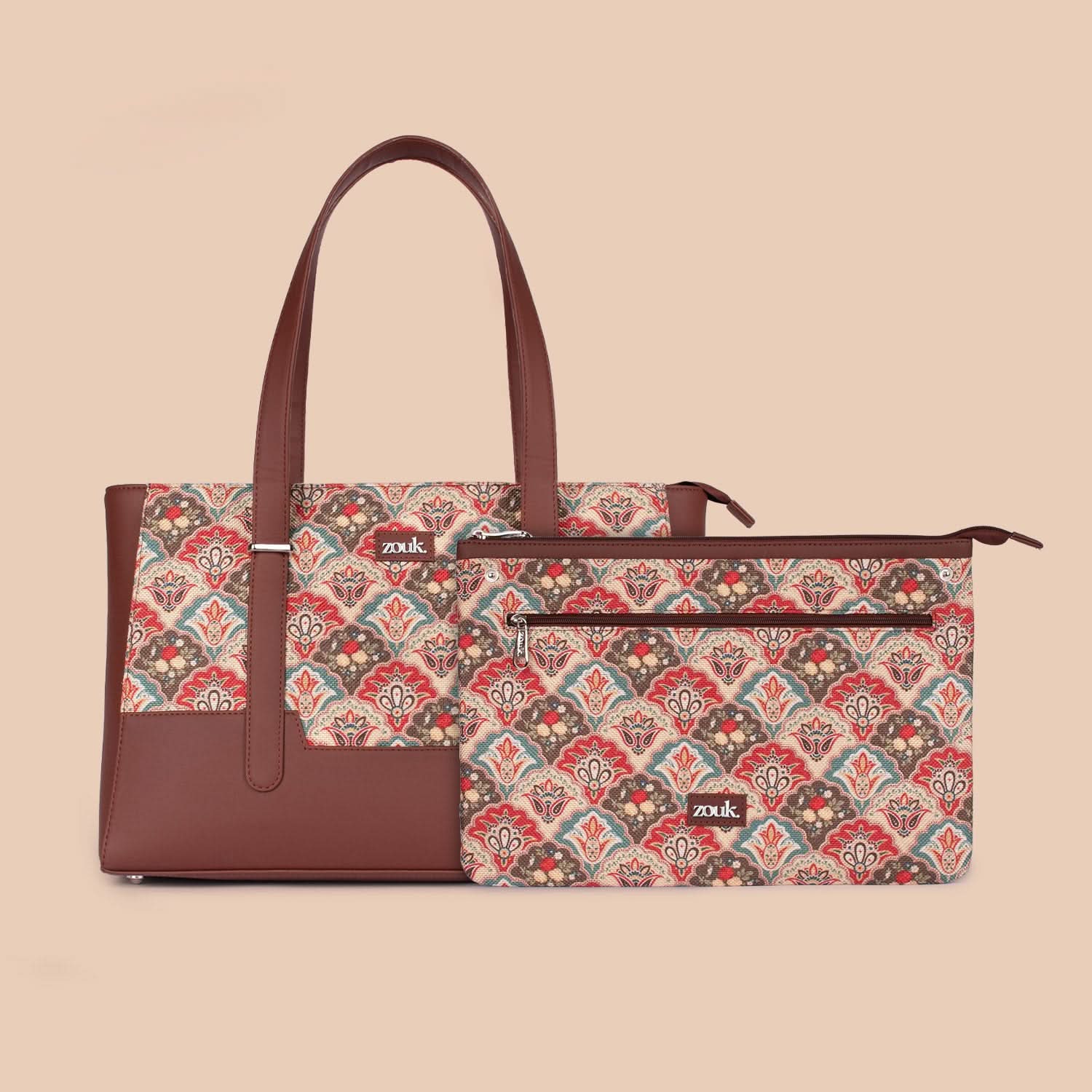 Zouk Mughal Art Multicolor Maya Multitasker Tote Bag - Image 4