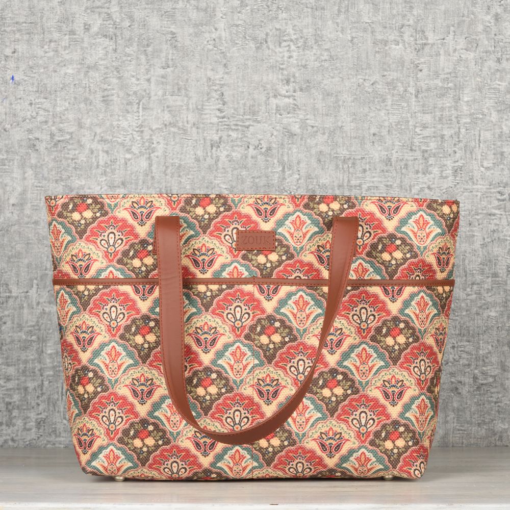 Mughal Art Multicolor Tote Bag - Image 2