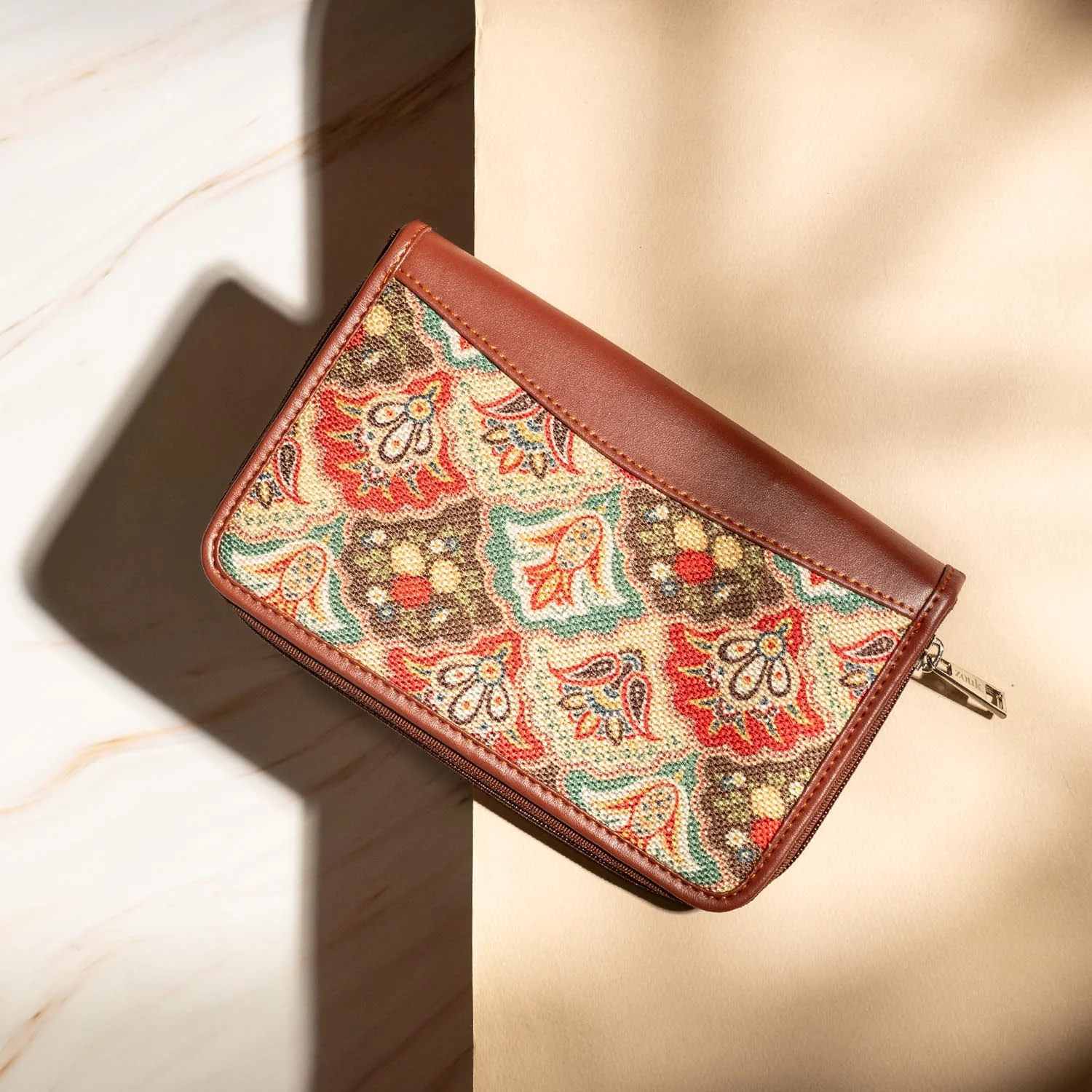 Mughal Art Multicolor- Tote Bag & Chain Wallet Combo - Image 8