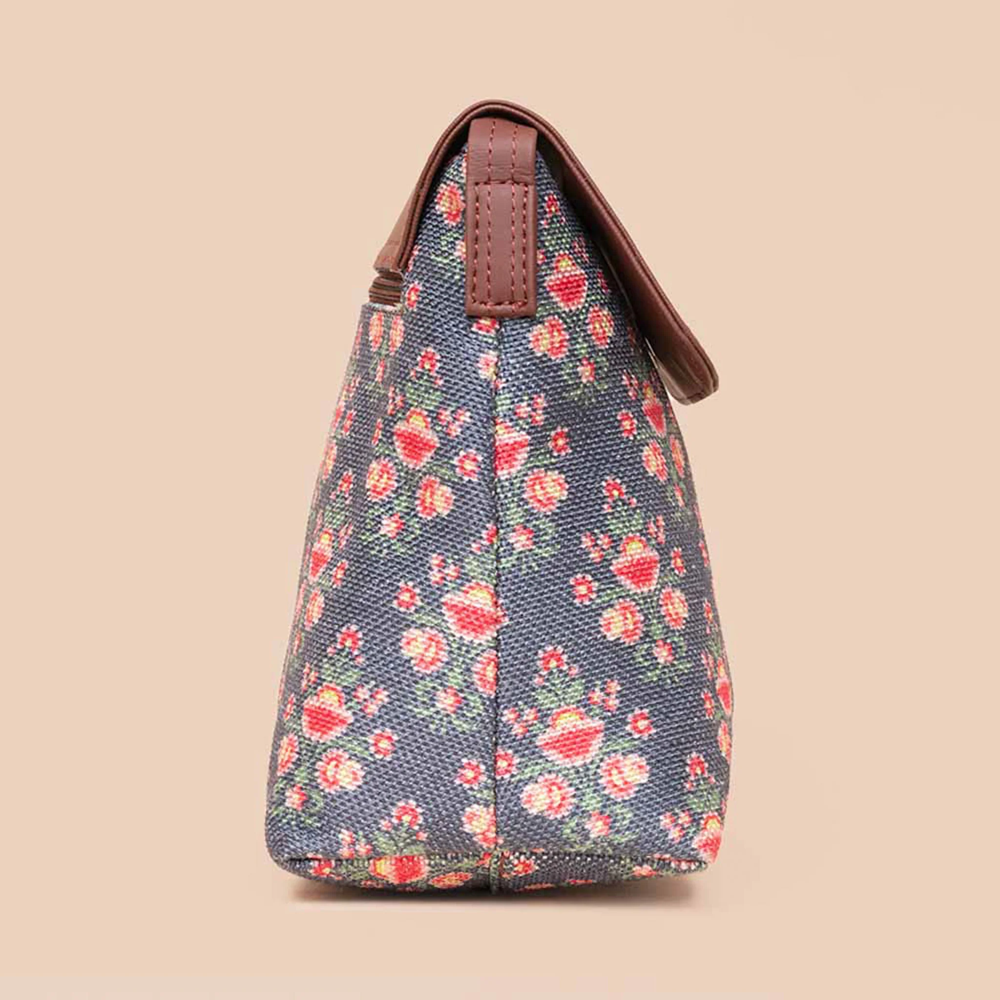 Mughal Garden Print Flap Sling Bag - Image 7