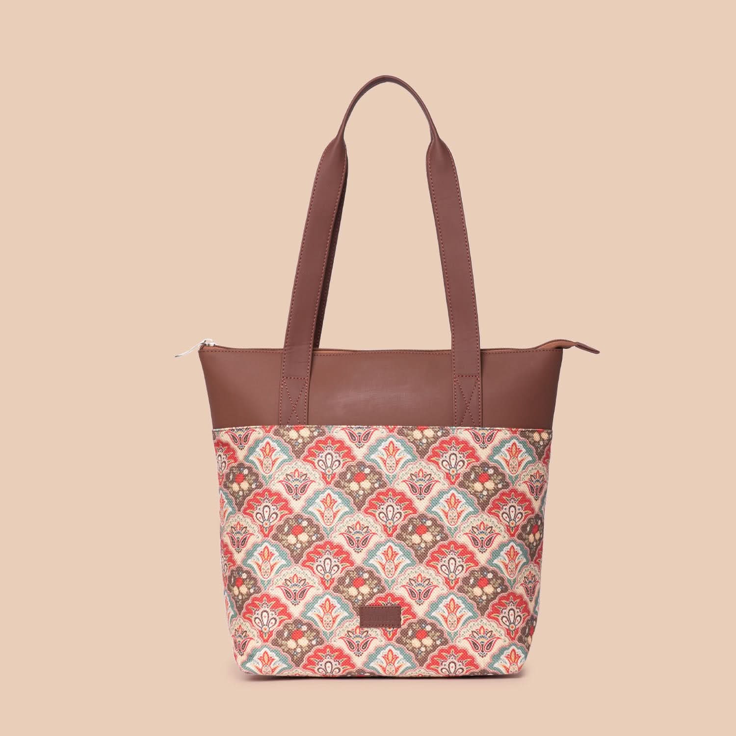 Mughal Garden Print & Mughal Art Multicolor - Women's Office Bag & Everyday Tote Bag Combo - Image 6