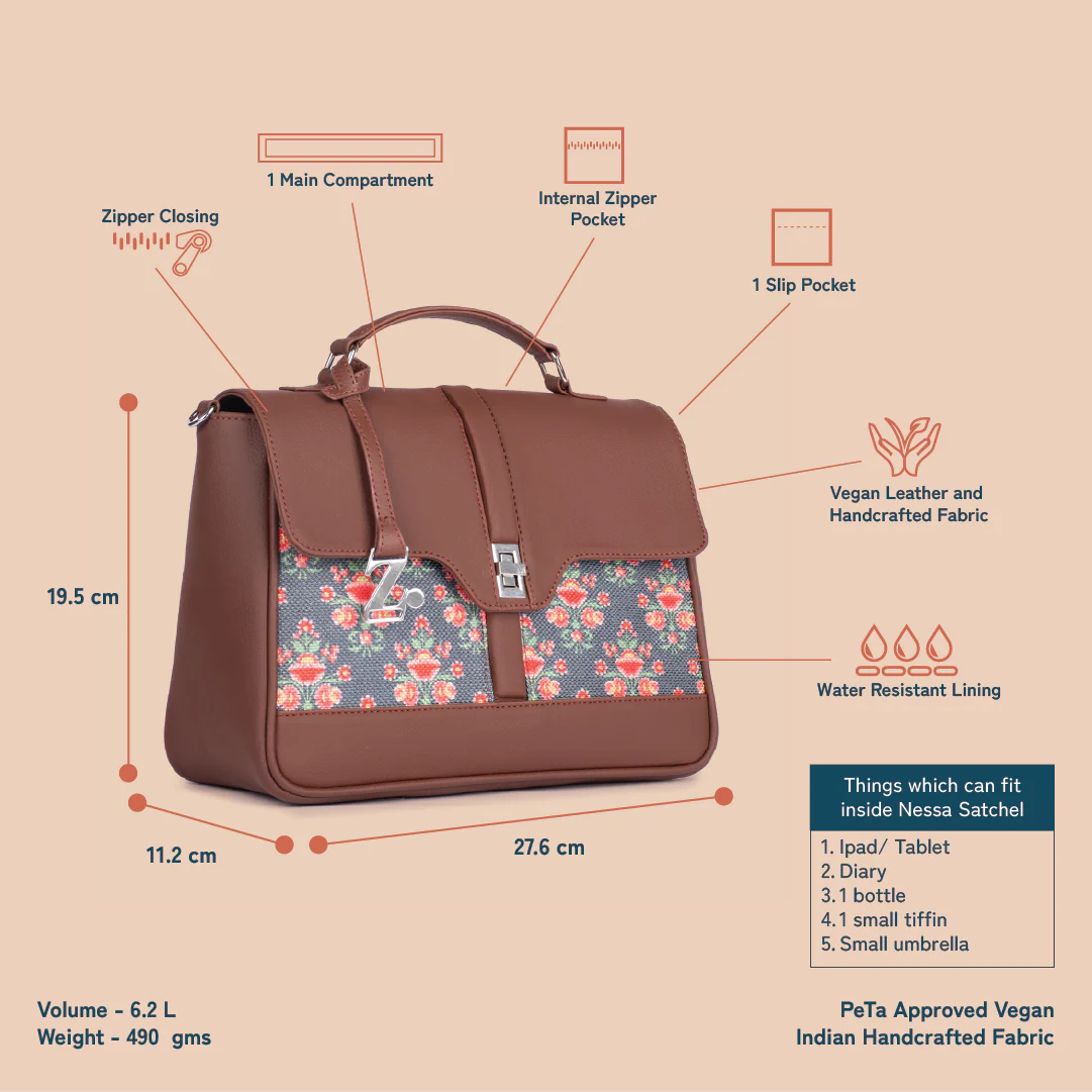 Kriti Sanon - Mughal Garden Print Nessa Satchel - Image 4