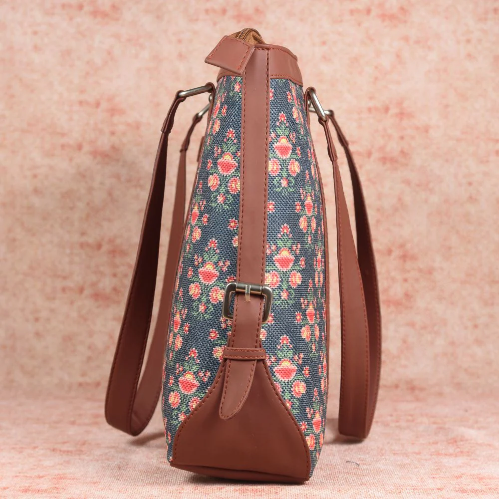 Mughal Garden Print- Office Bag & Chain Wallet Combo - Image 4
