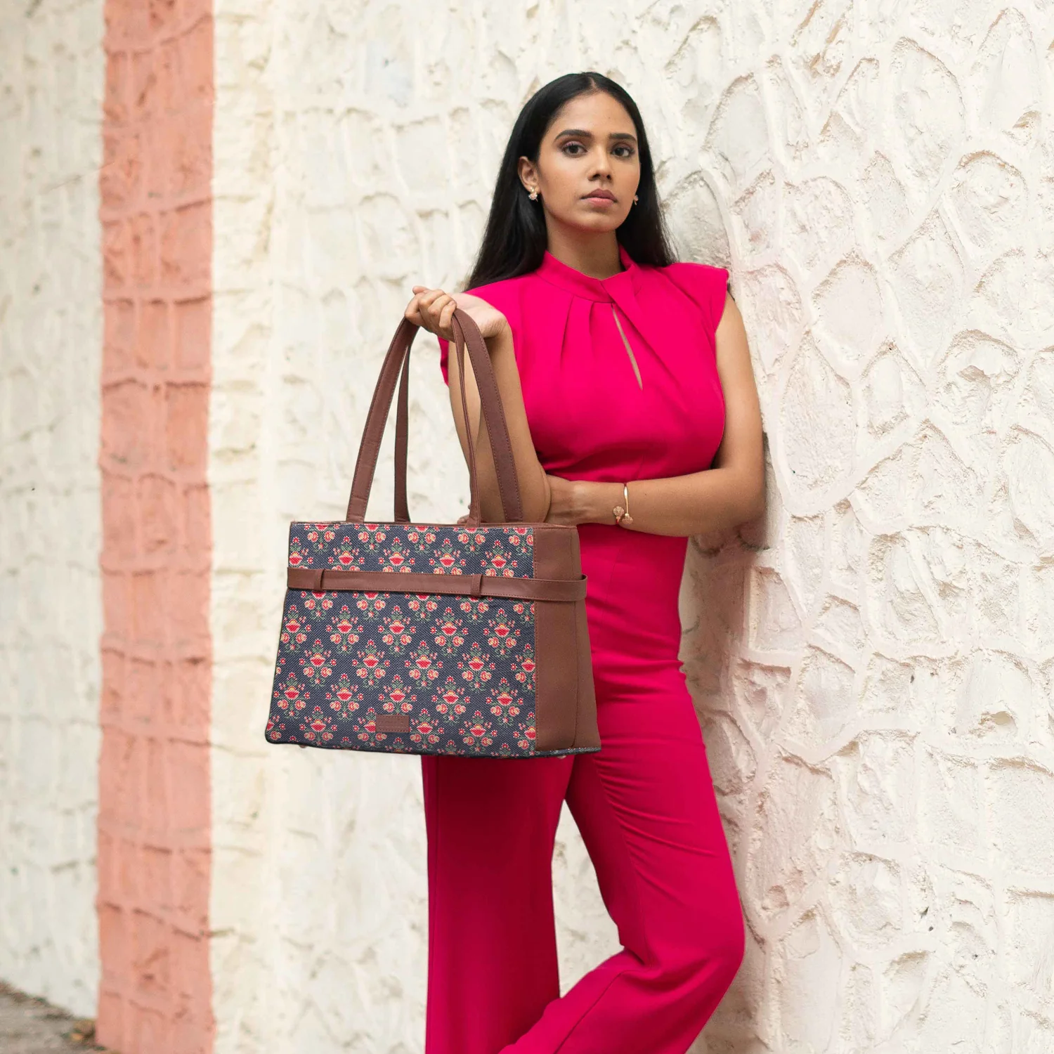 Mughal Garden Print Statement Office Bag - Image 2