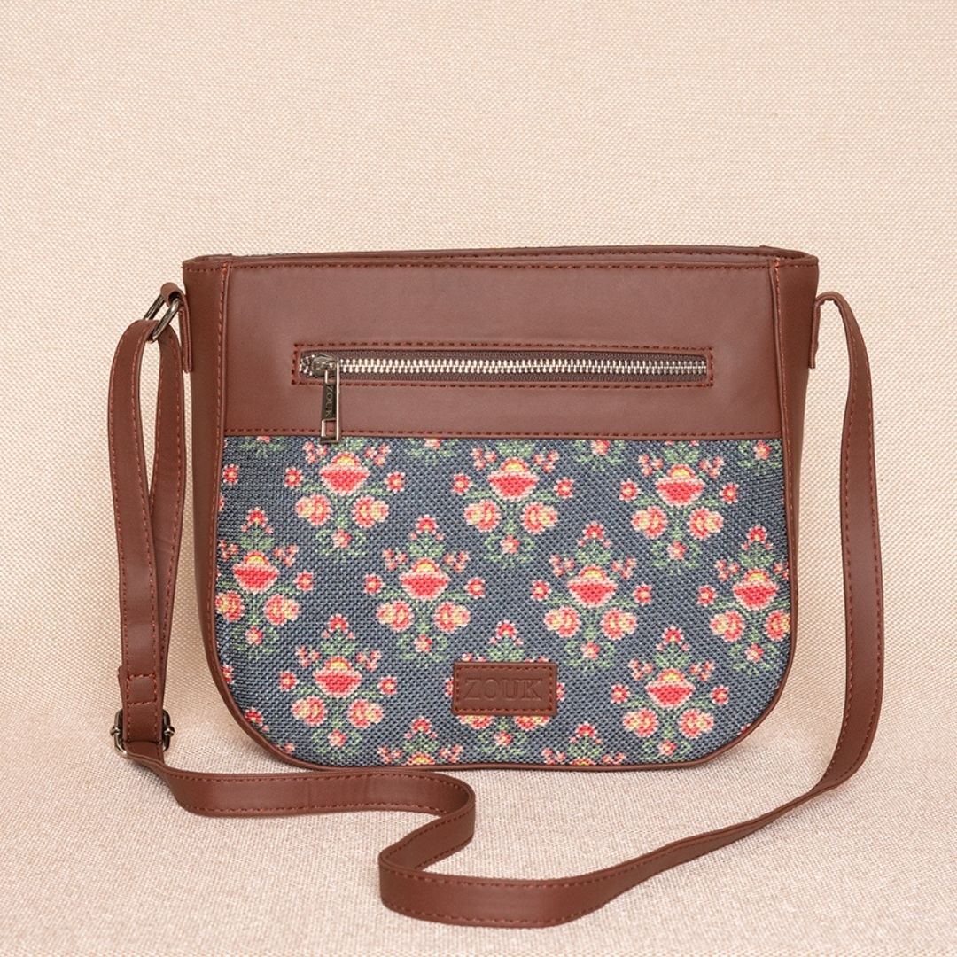 Mughal Garden Print U-Shaped Sling Bag - Image 3