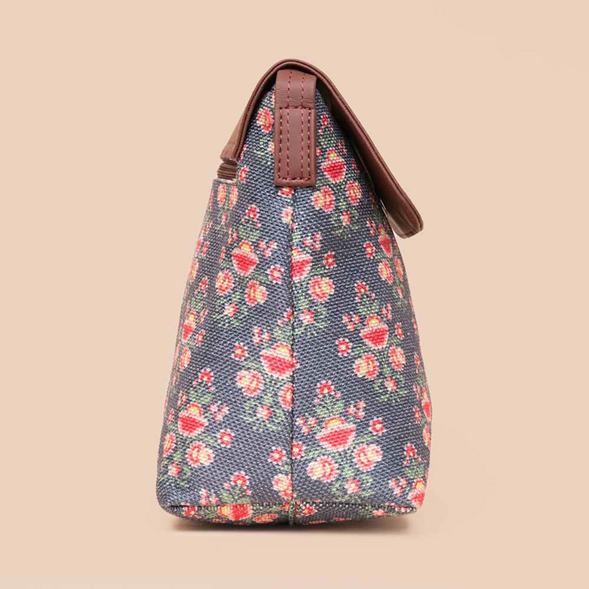 Mughal Garden Print - Women's Office Bag & Flap Sling Bag Combo - Image 9