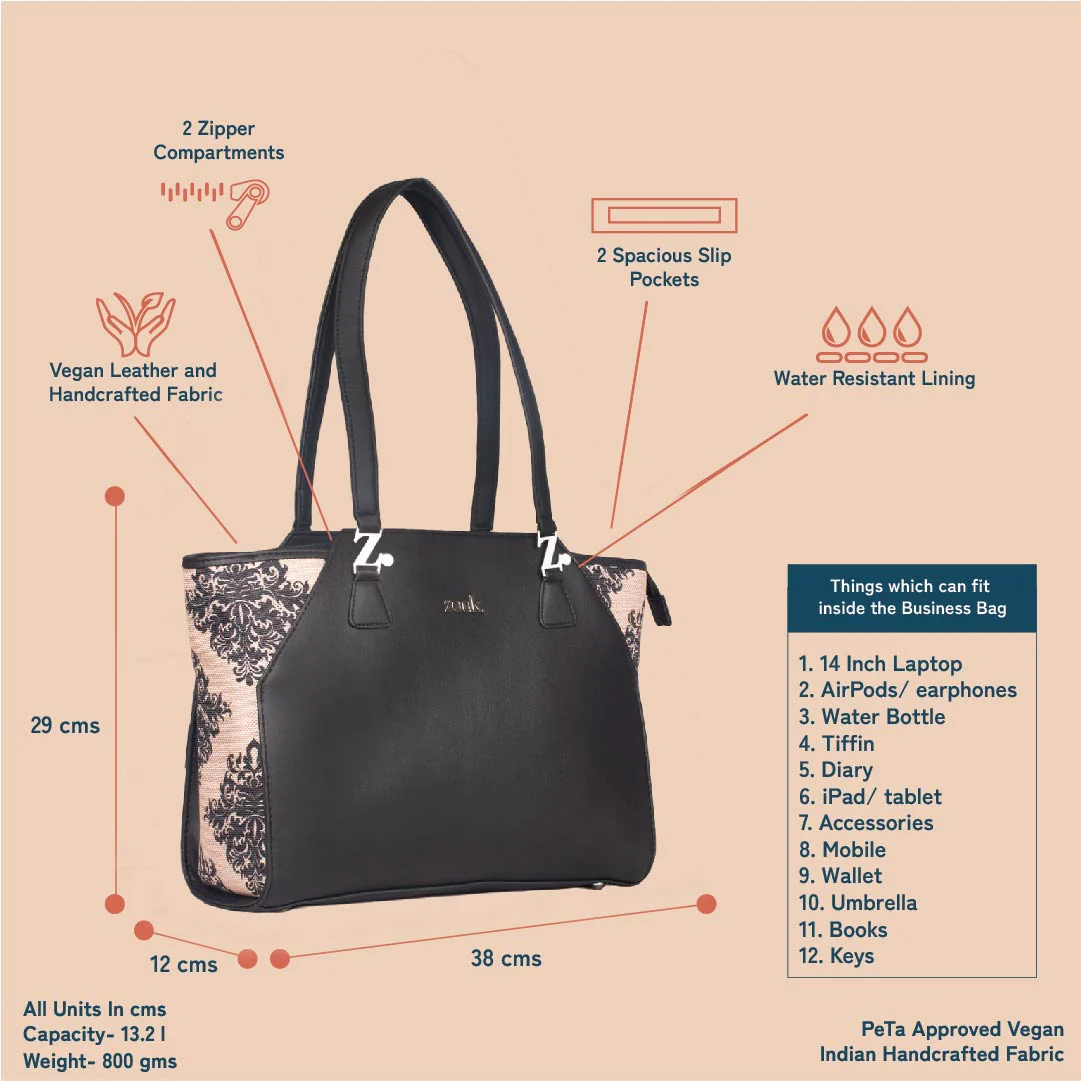 Mughal Motif Classic Business Bag - Image 4