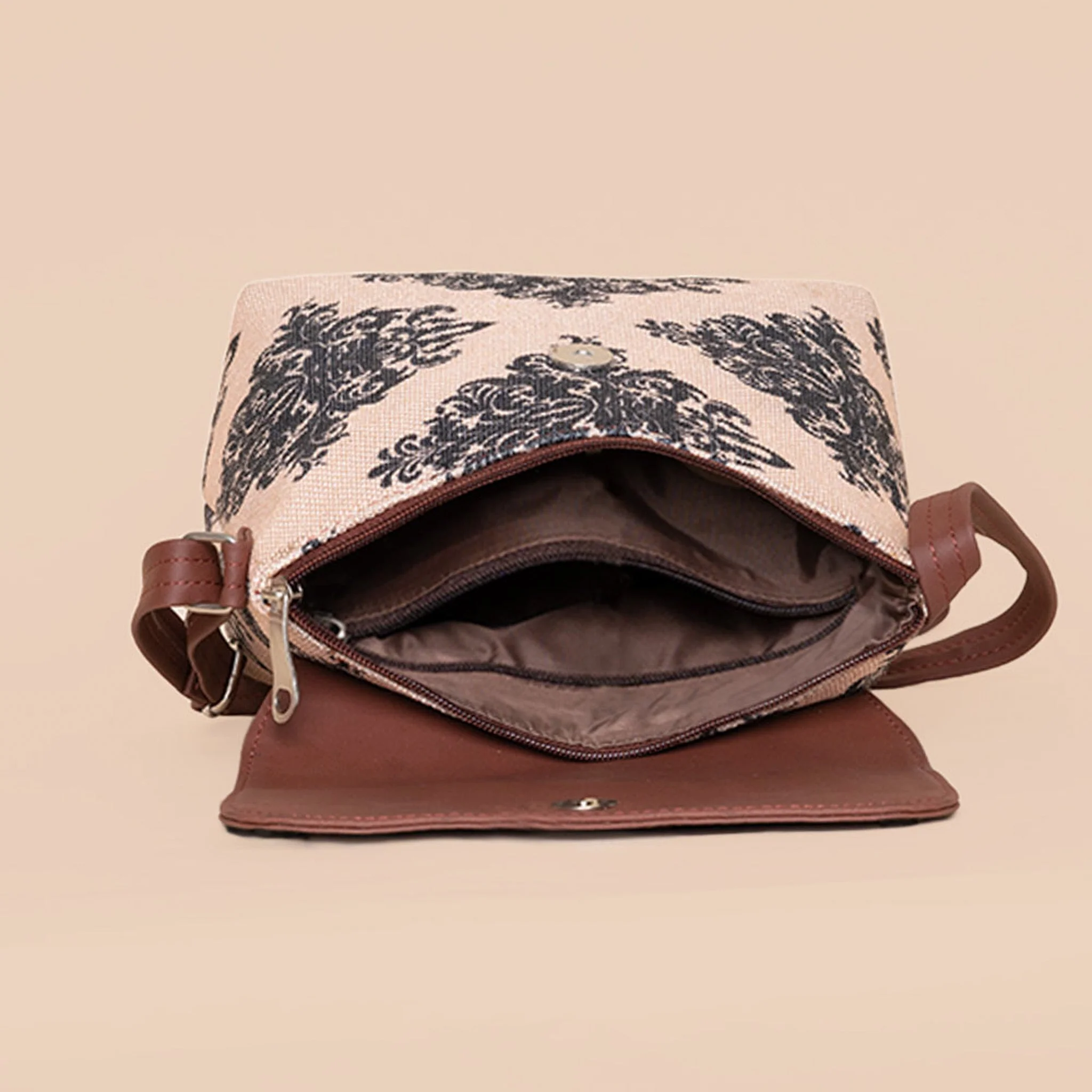 Mughal Motif Flap Sling Bag - Image 5