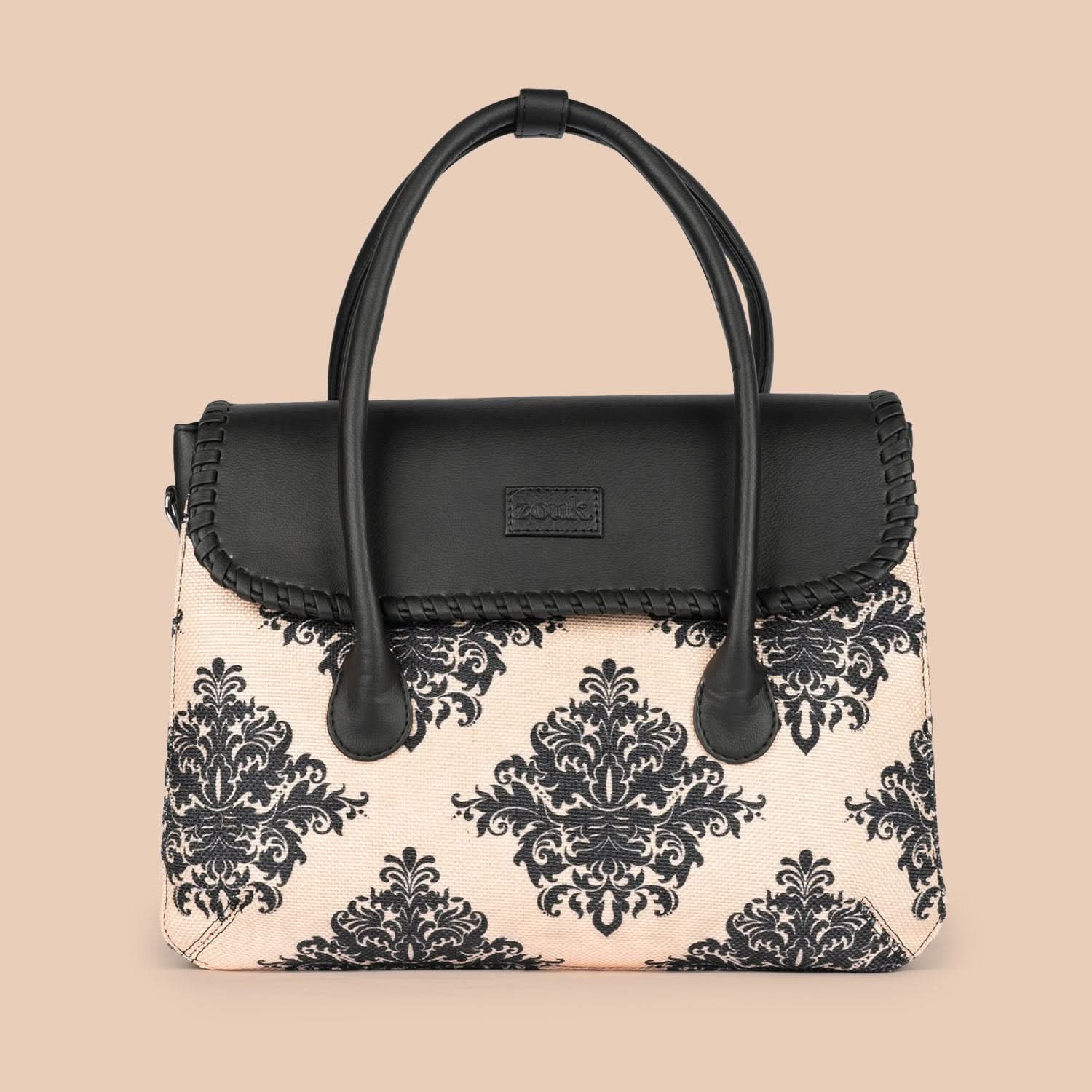 Mughal Motif & Royal Indian Peacock Motif - SAK Satchel & Classic Zipper Wallet Combo - Image 2