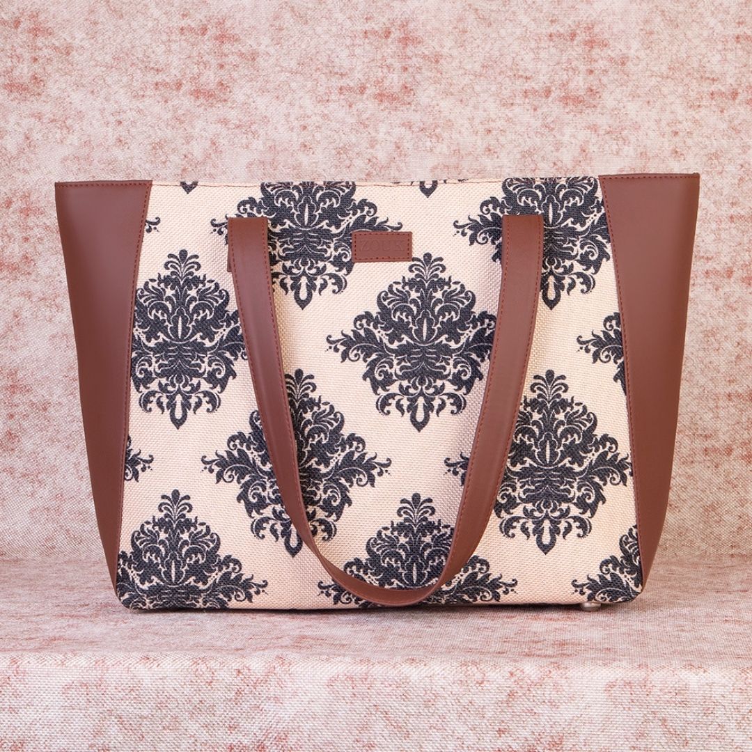 Mughal Motif Side Tote Bag - Image 2