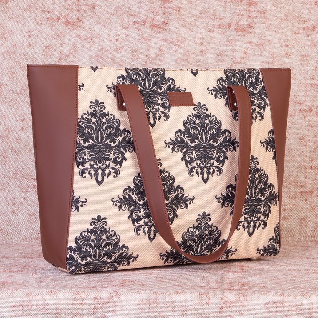 Mughal Motif Side Tote Bag - Image 5