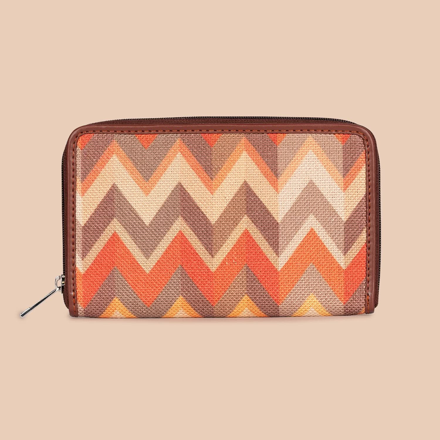 Mughal Motif & Tidal Wave - Women's Office Bag & Classic Zipper Wallet Combo - Image 8