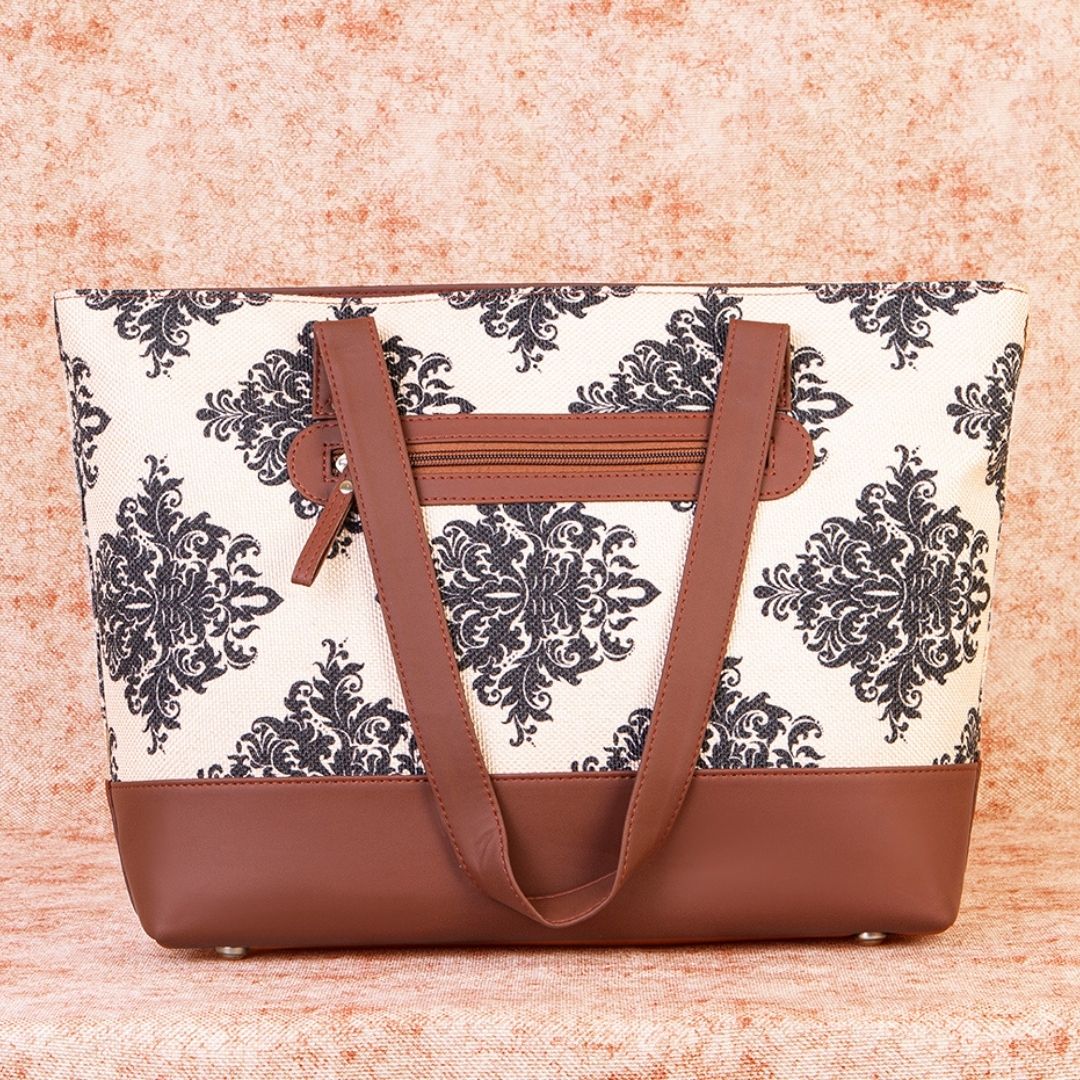 Mughal Motif Shoulder Tote Bag - Image 3