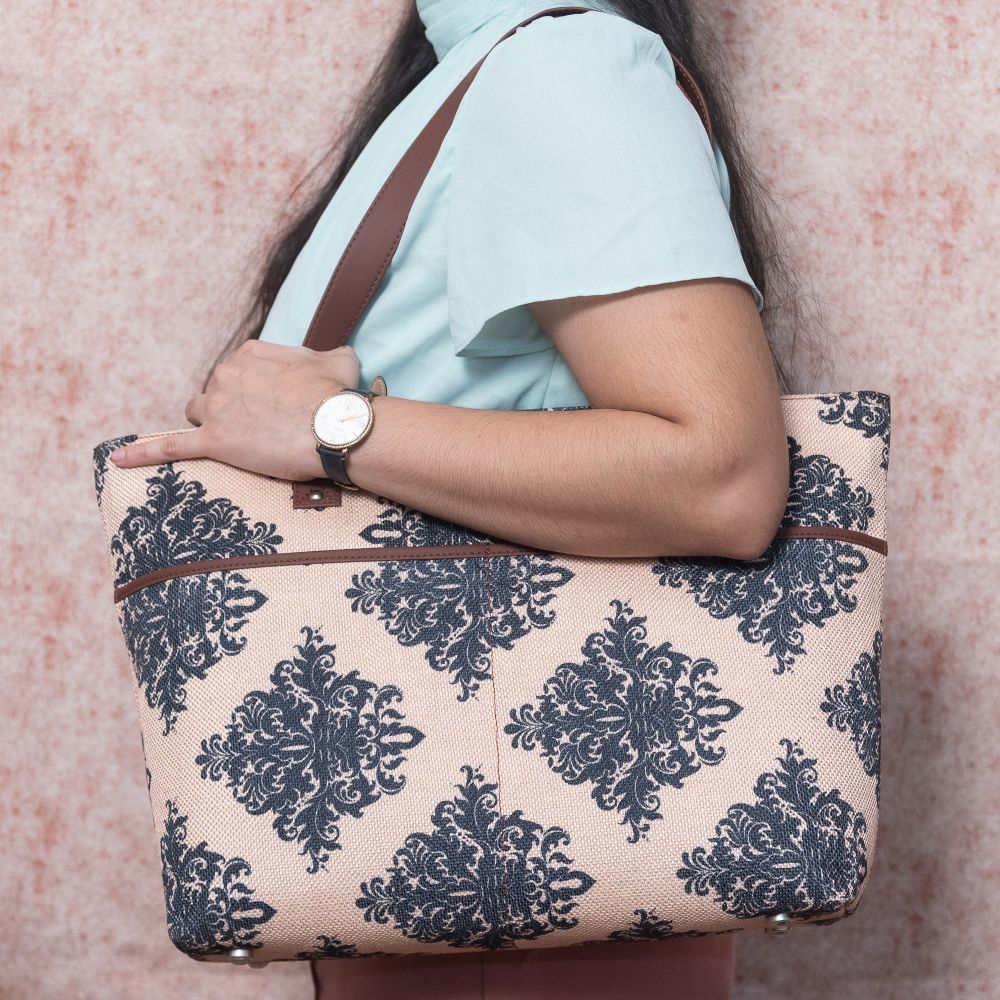 Mughal Motif - Tote Bag & Chain Wallet Combo - Image 6
