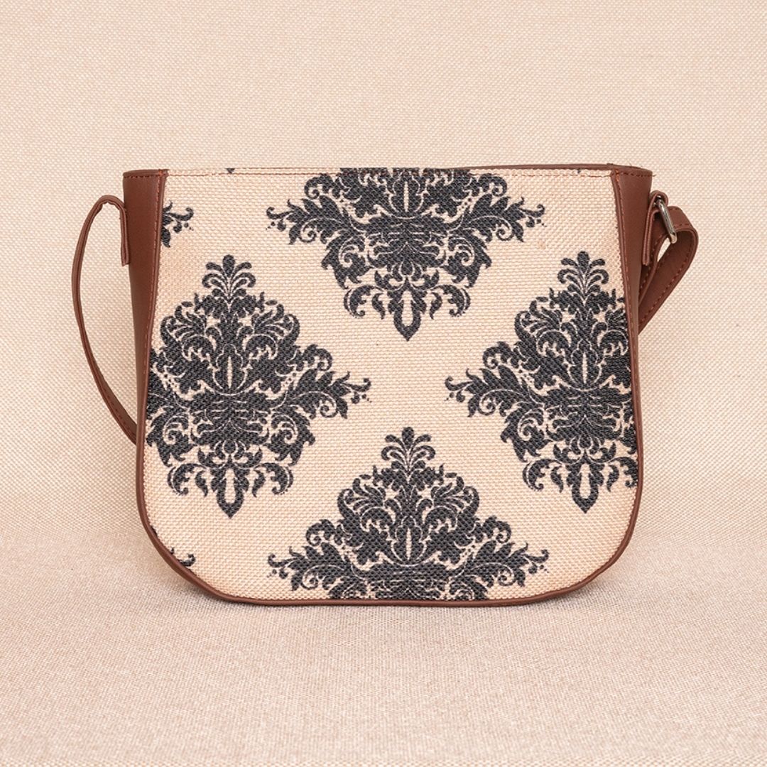 Mughal Motif U-Shaped Sling Bag - Image 3