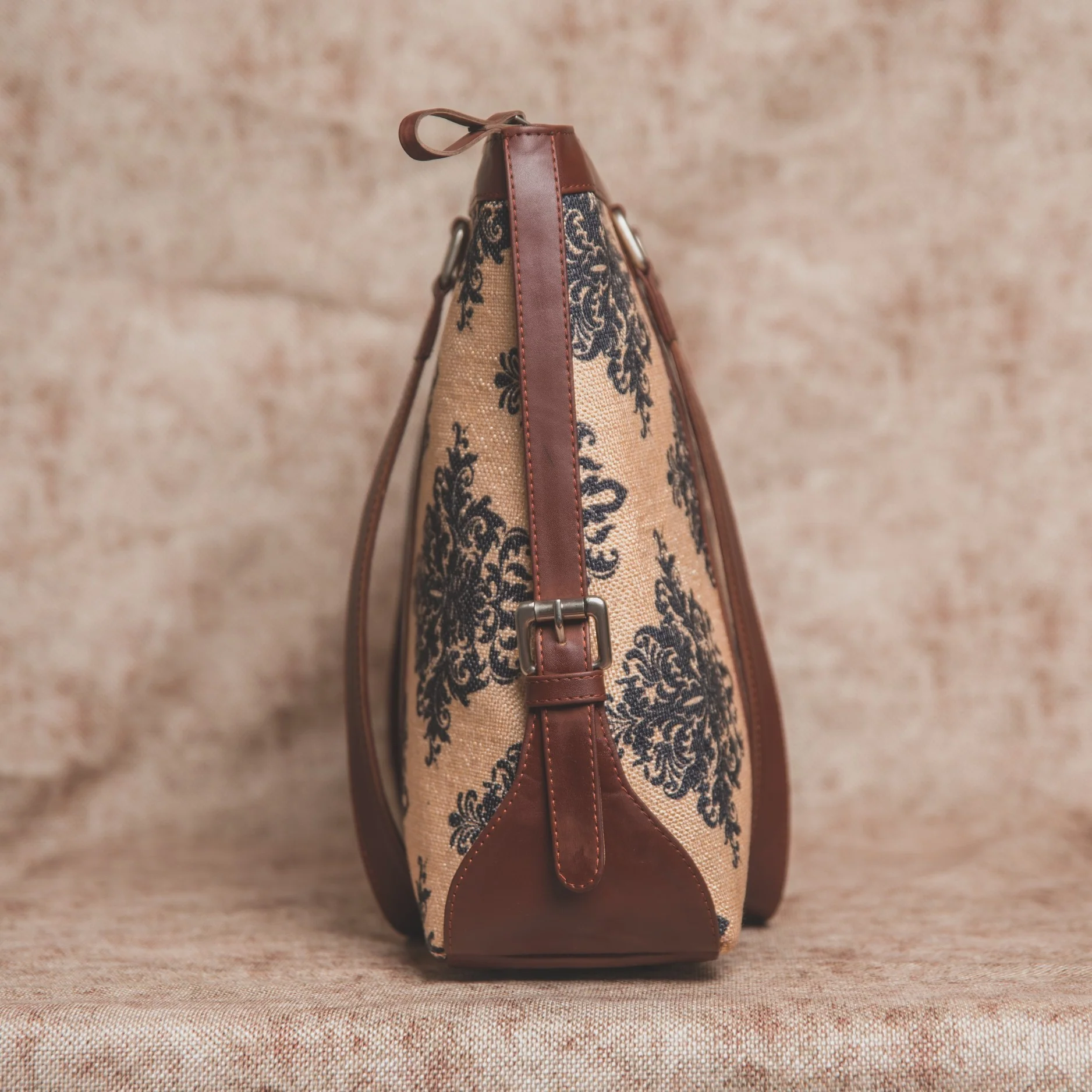 Mughal Motif - Women's Office Bag & Chain Wallet Combo - Image 6