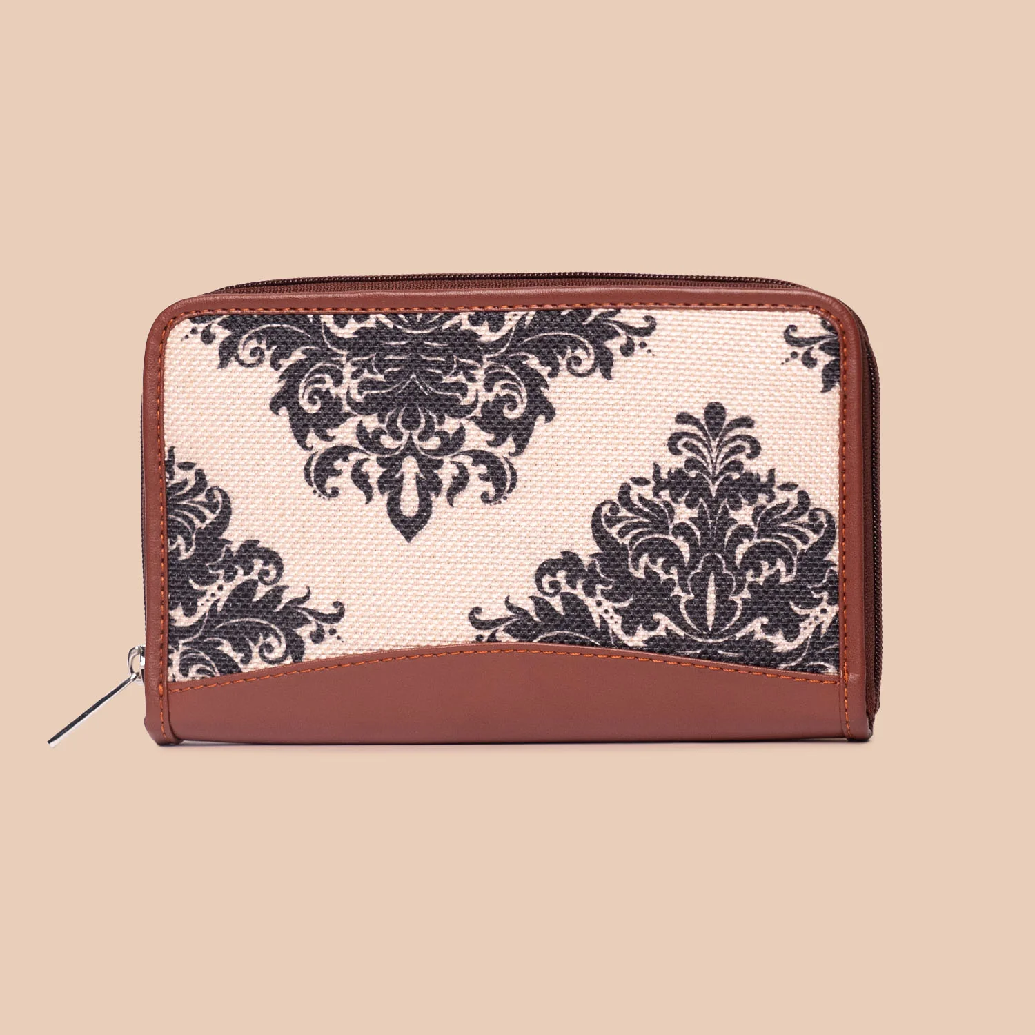 Mughal Motif - Women's Office Bag & Chain Wallet Combo - Image 9