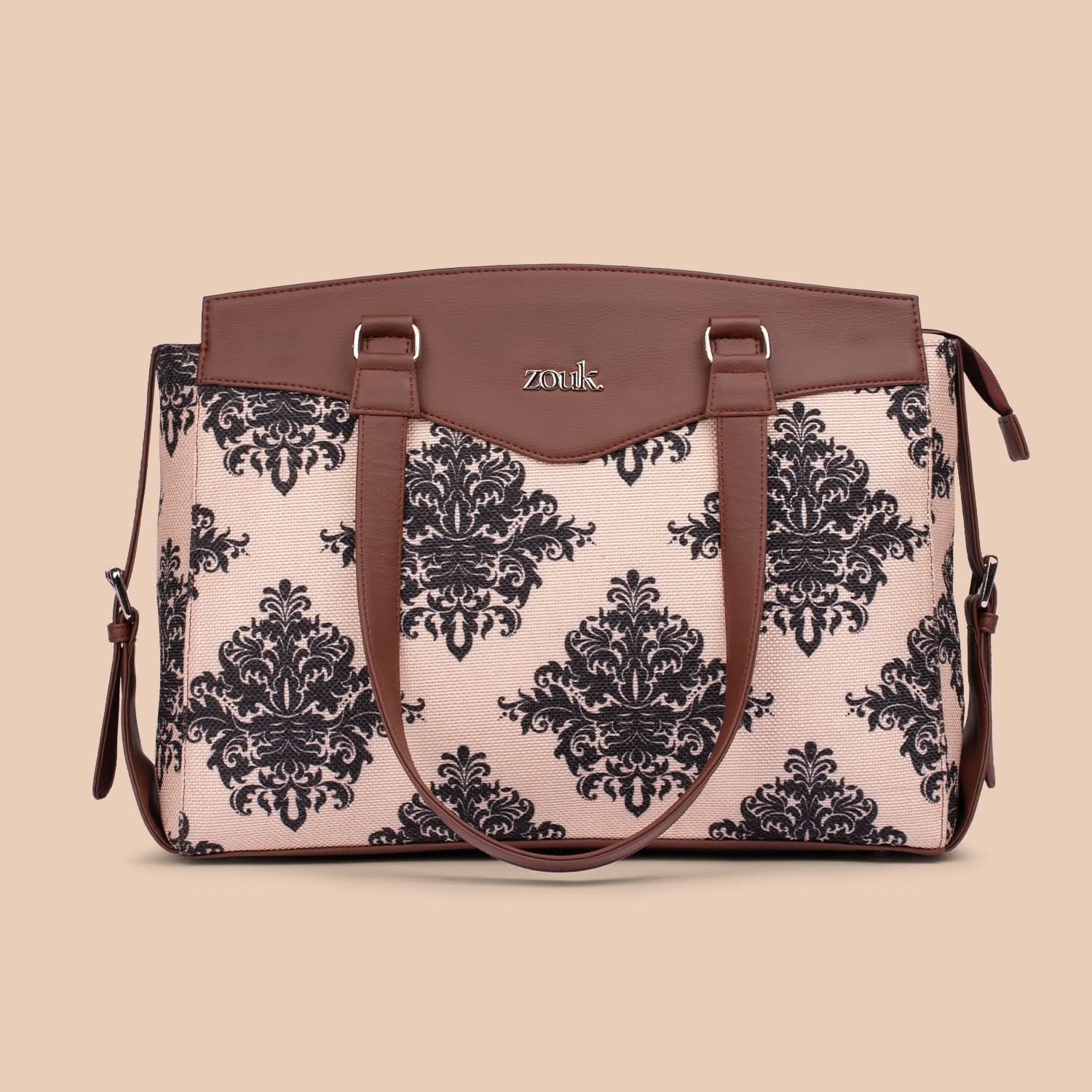 Mughal Motif Women's Work Bag Brown - Image 3