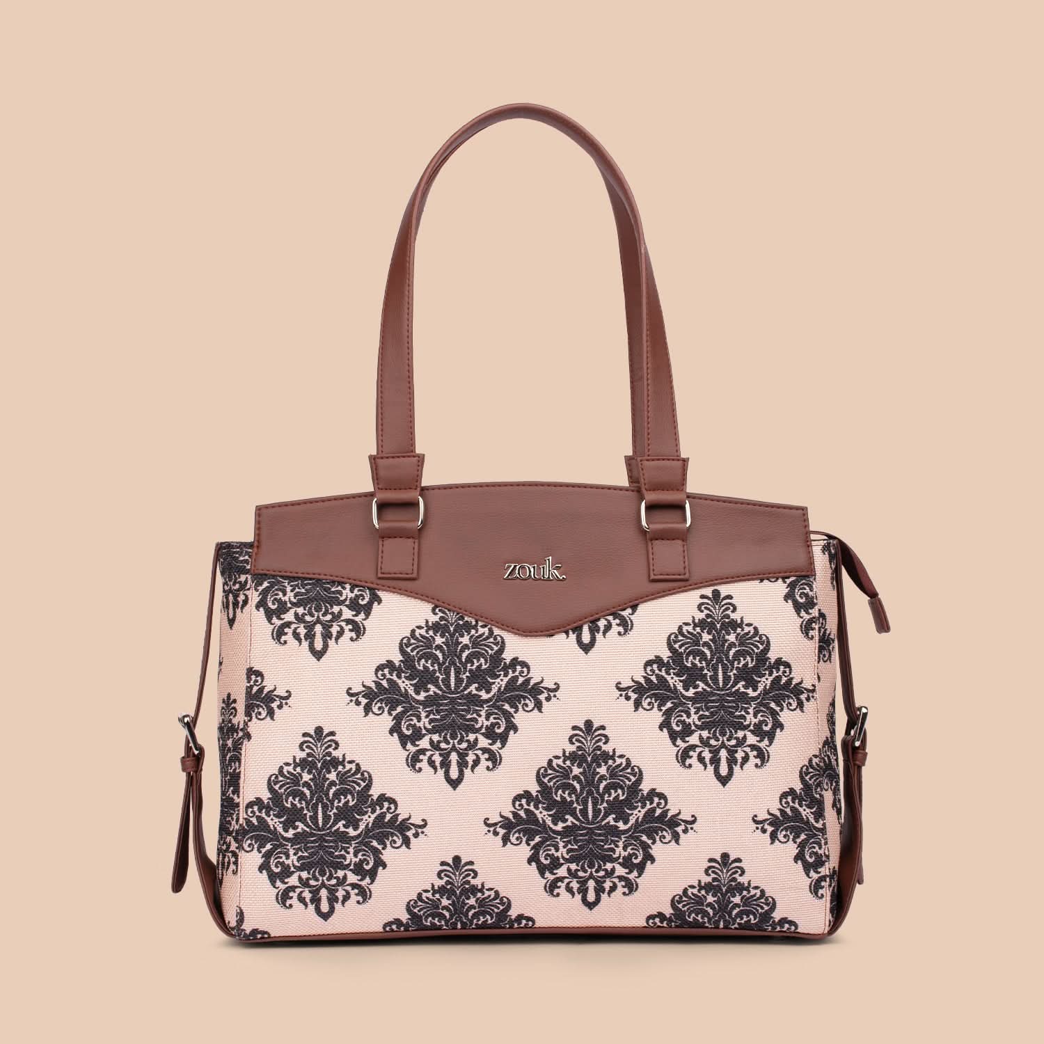 Mughal Motif Women's Work Bag Brown - Image 4