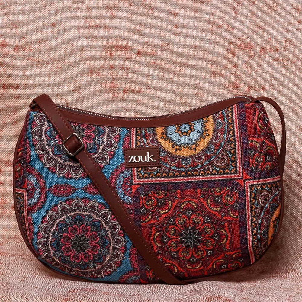 Multicolor Mandala Everyday Tote Bag and Structure Shoulder Bag Combo - Image 6