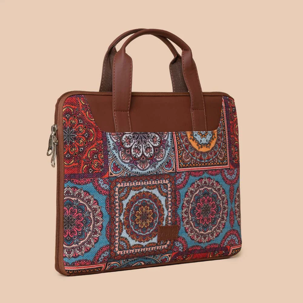 Multicolor Mandala L-Zippered Laptop Sleeve - Image 2