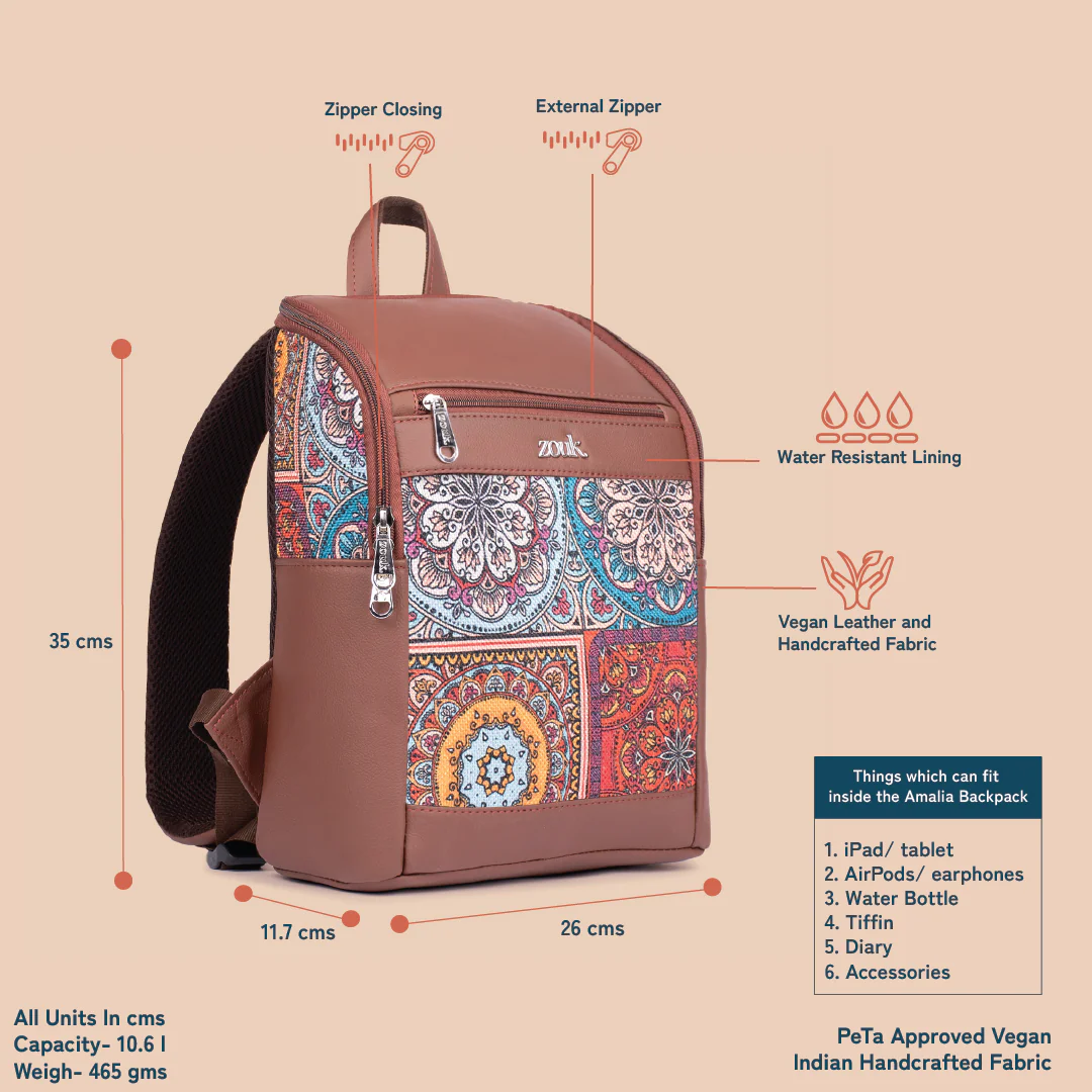 Multicolor Mandala Print Amalia Daypack - Image 4