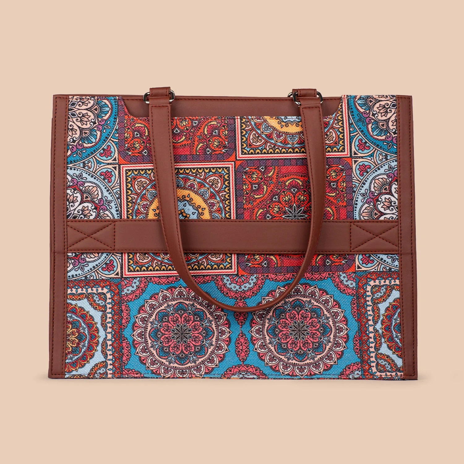 Multicolor Mandala Print Boardroom Office Bag - Image 4