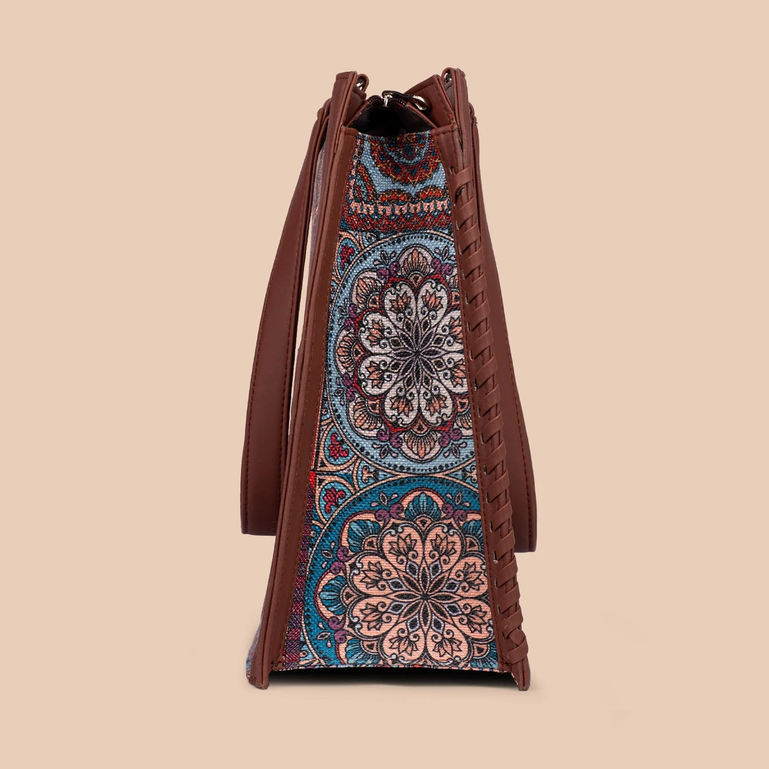 Multicolor Mandala Print Boardroom Office Bag - Image 8