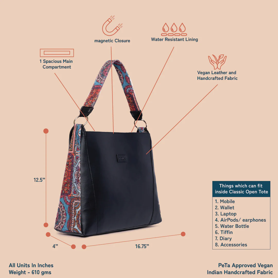 Multicolor Mandala Print Classic Open Tote - Image 5