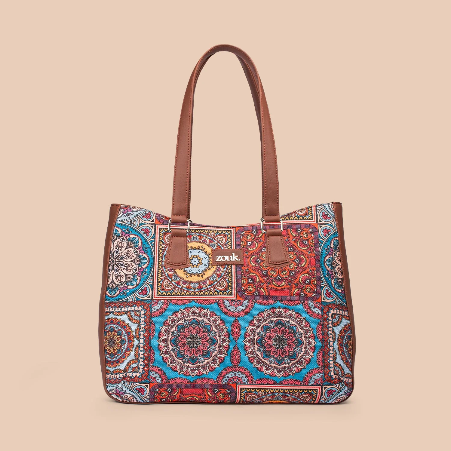 Multicolor Mandala Print Getaway Handbag - Image 3