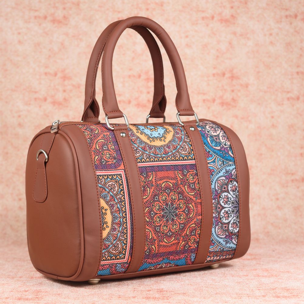 Multicolor Mandala Print Handbag - Image 5