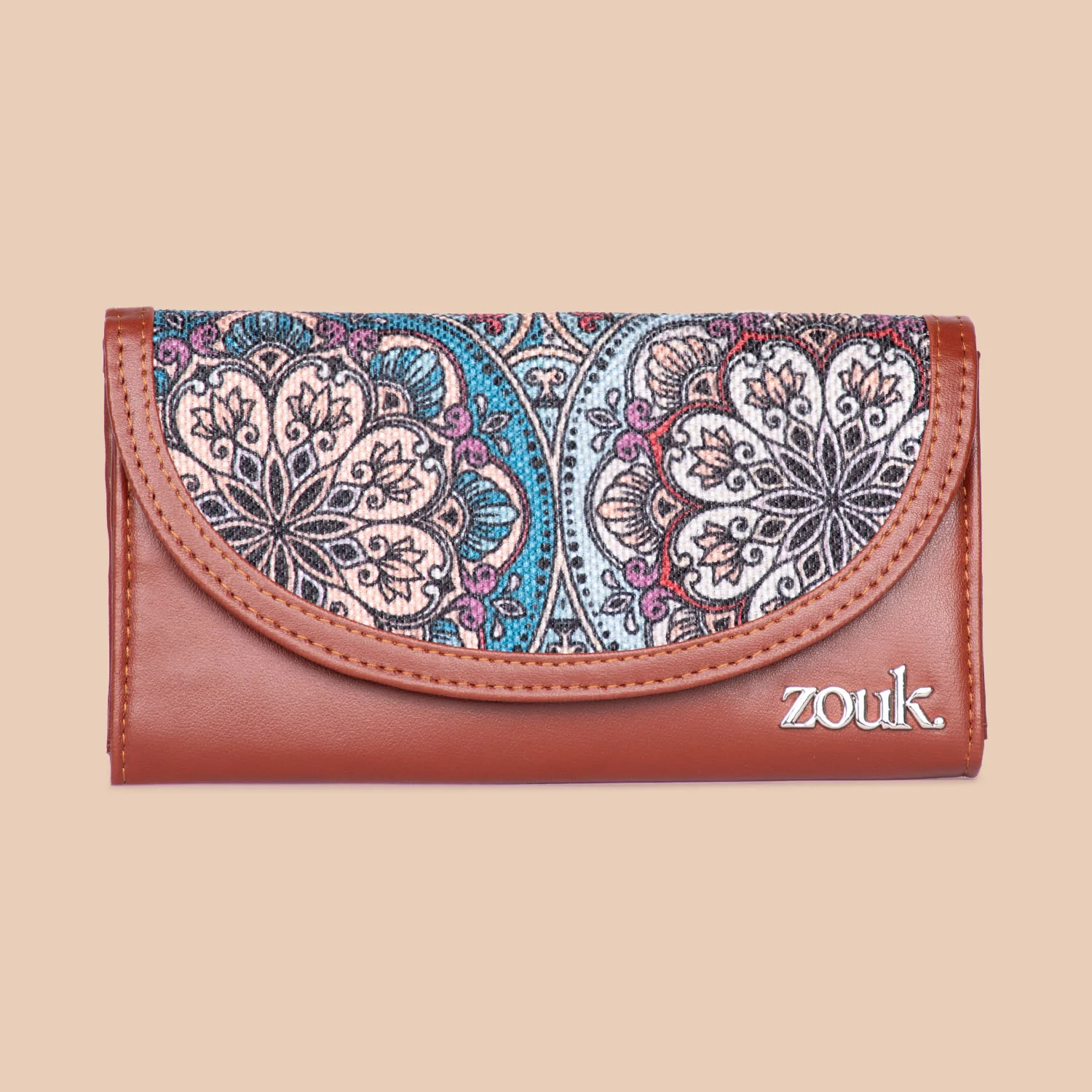 Multicolor Mandala Print Kyra Flap Wallet - Image 2