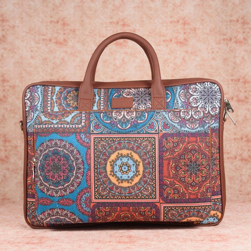 Multicolor Mandala Print - Laptop Bag & Lunch Bag Combo