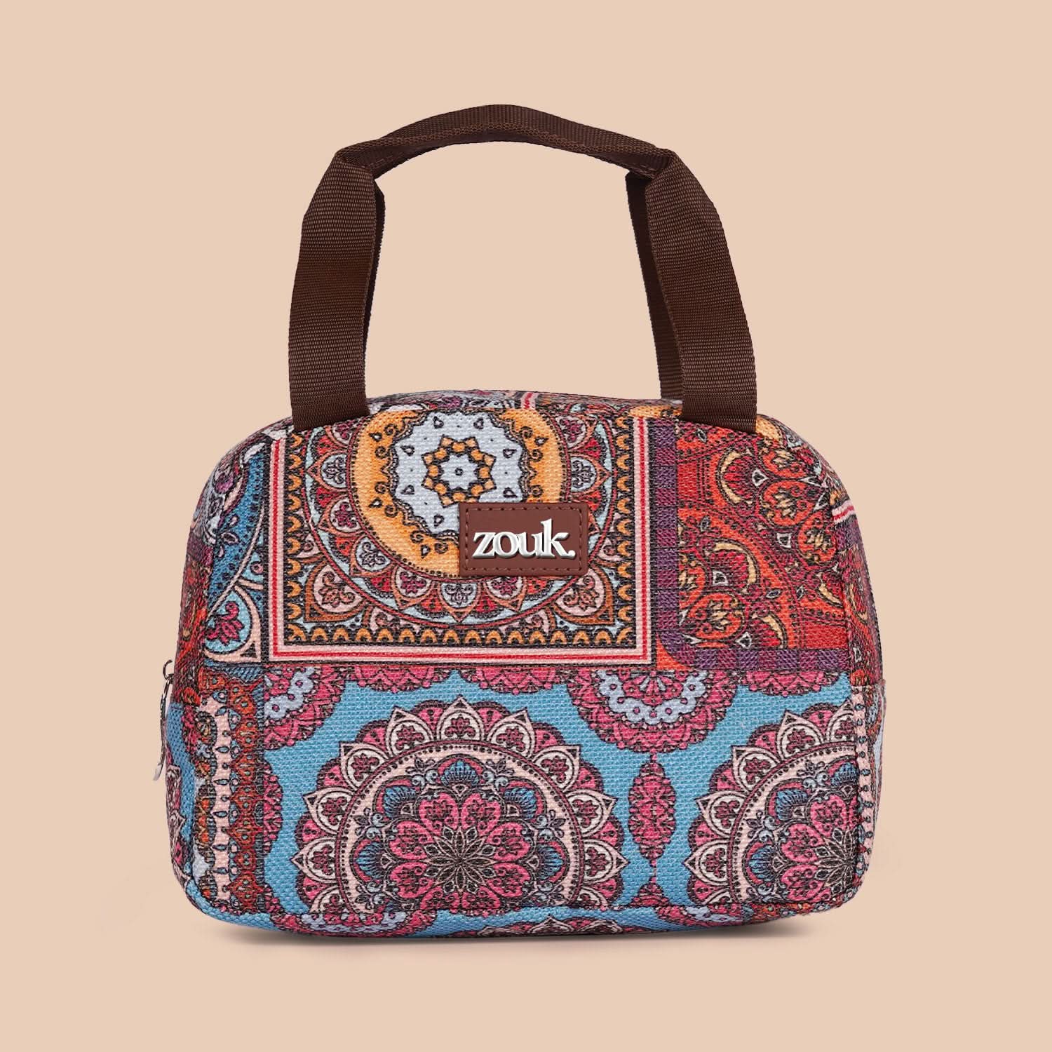 Multicolor Mandala Print Lunch Bag - Image 2
