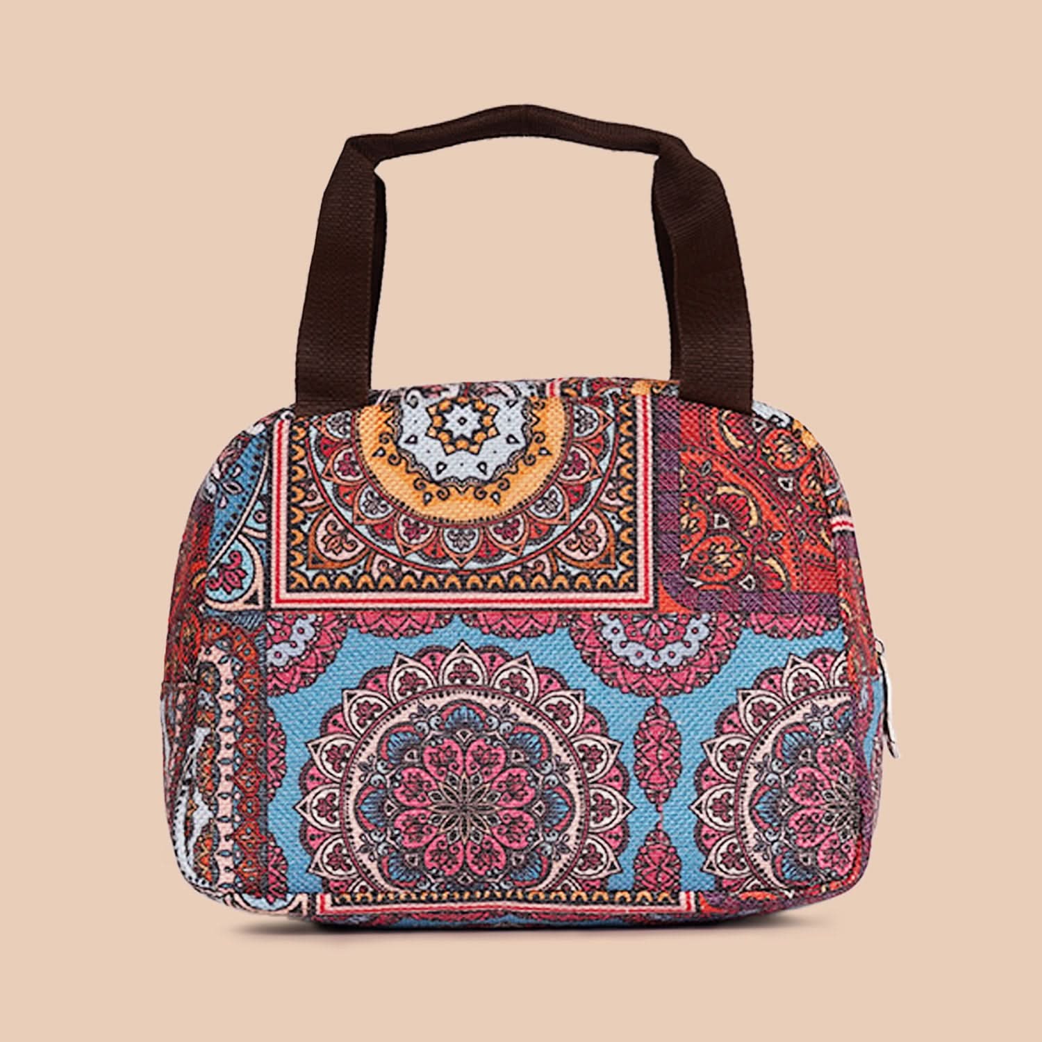 Multicolor Mandala Print Lunch Bag - Image 3