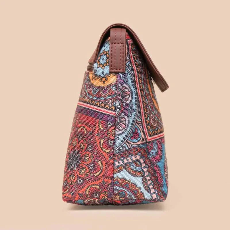 Multicolor Mandala Print - Mother's Bag & Flap Sling Bag Combo - Image 10