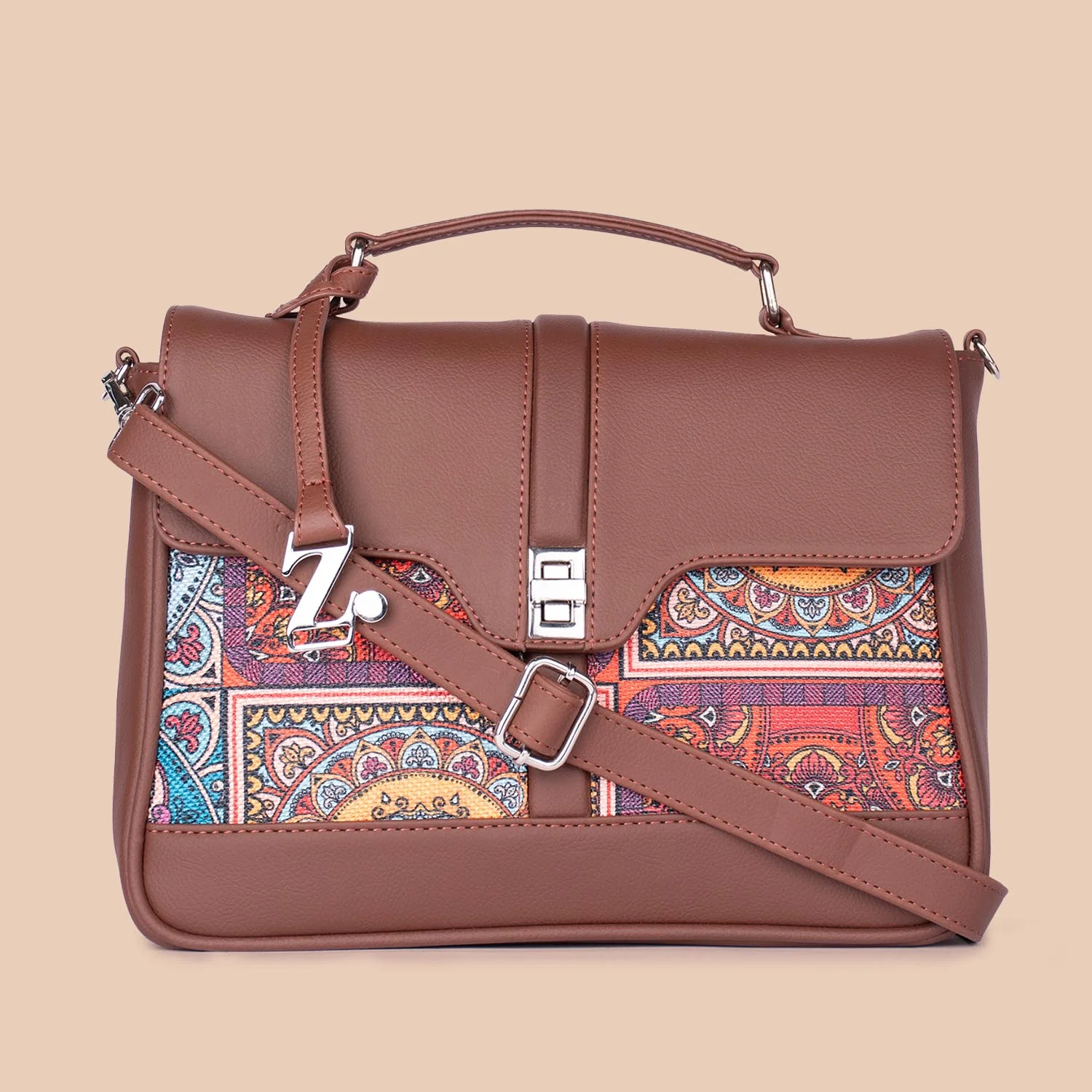 Kriti Sanon - Multicolor Mandala Print Nessa Satchel - Image 2