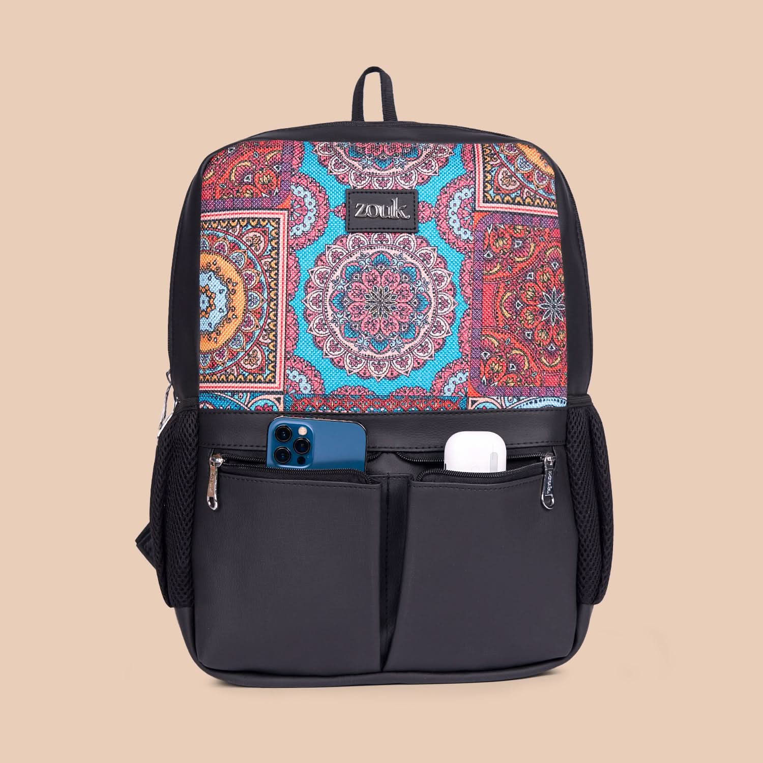 Multicolor Mandala Print Office Backpack - Image 3