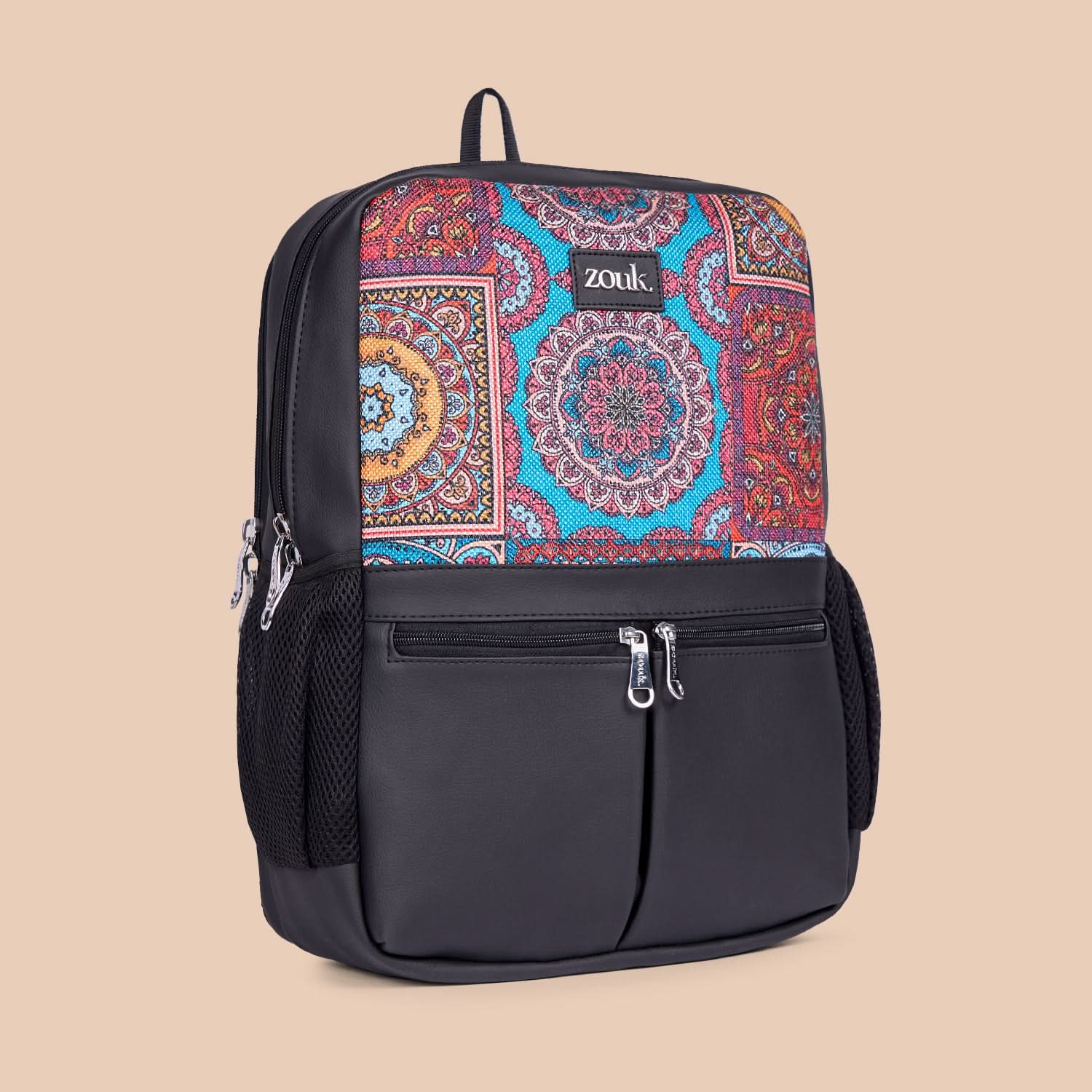 Multicolor Mandala Print Office Backpack - Image 4