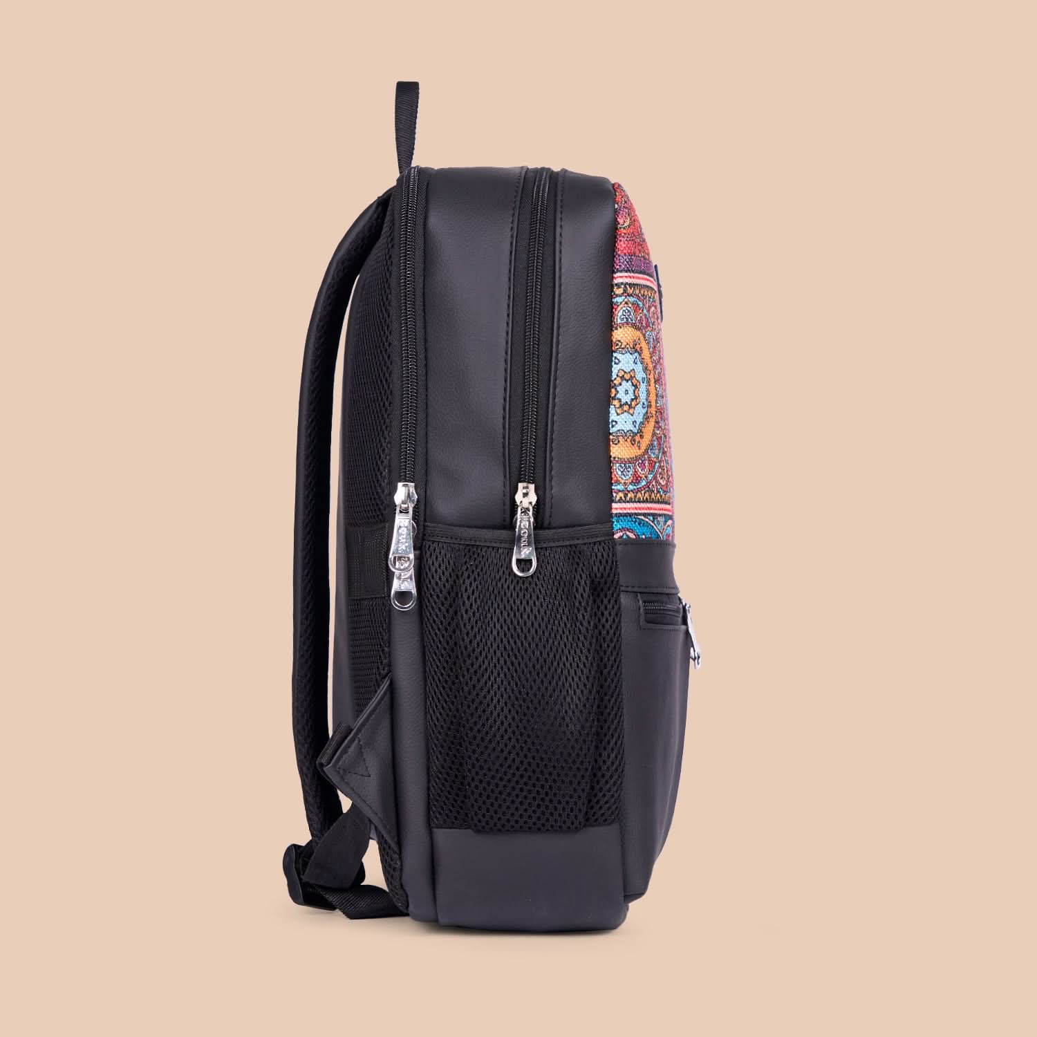 Multicolor Mandala Print Office Backpack - Image 6