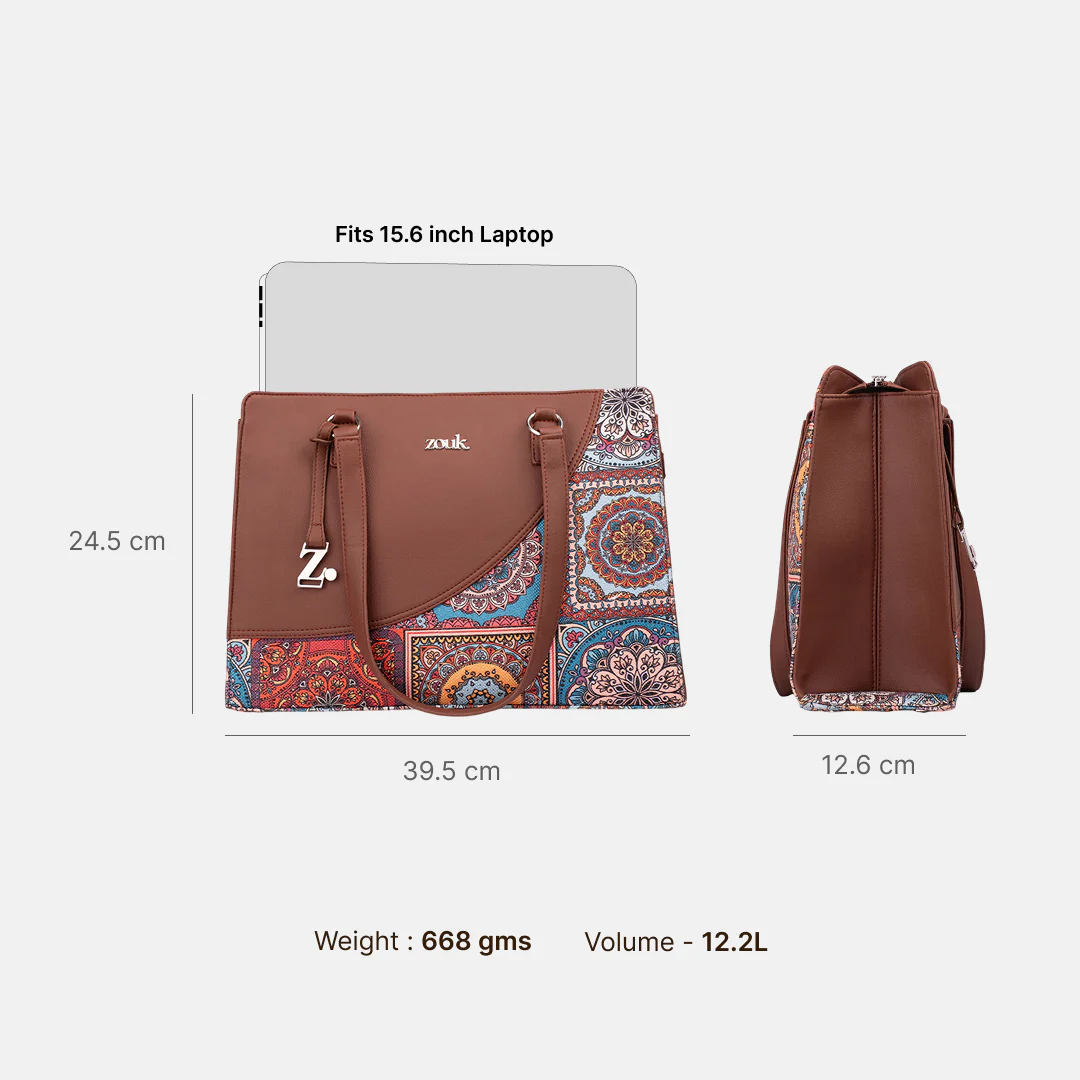 Multicolor Mandala Print Office Essential Bag - Image 4