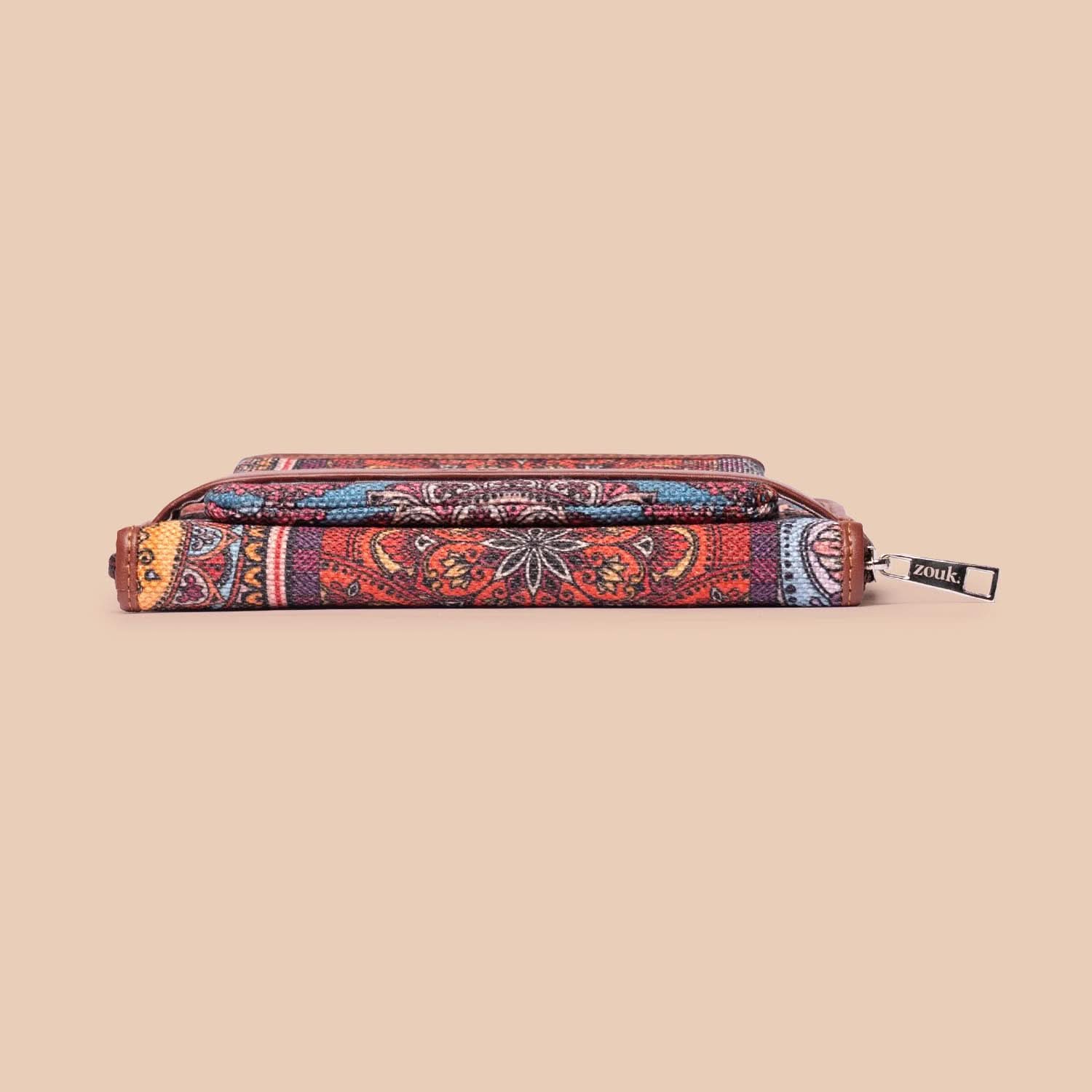 Multicolor Mandala Print - Office Tote Bag & Classic Zipper Wallet Combo - Image 8