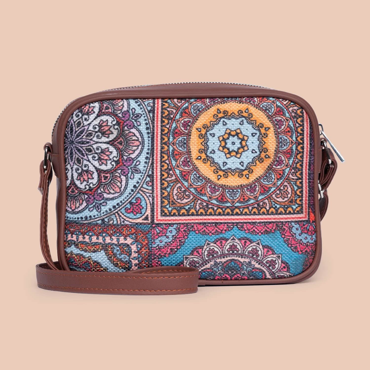 Multicolor Mandala Print - Office Tote Bag & Sling Bag Combo - Image 6