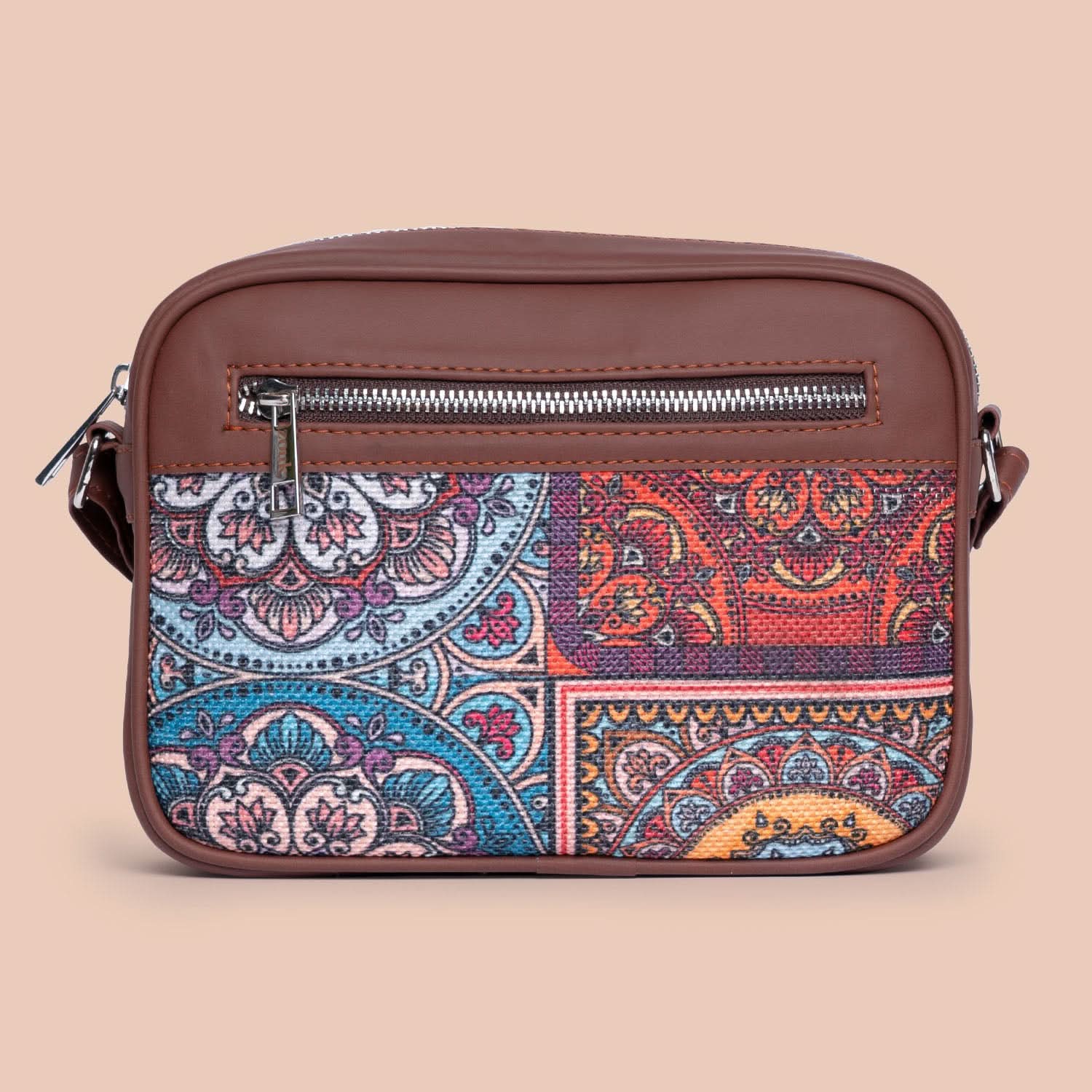 Multicolor Mandala Print - Office Tote Bag & Sling Bag Combo - Image 7