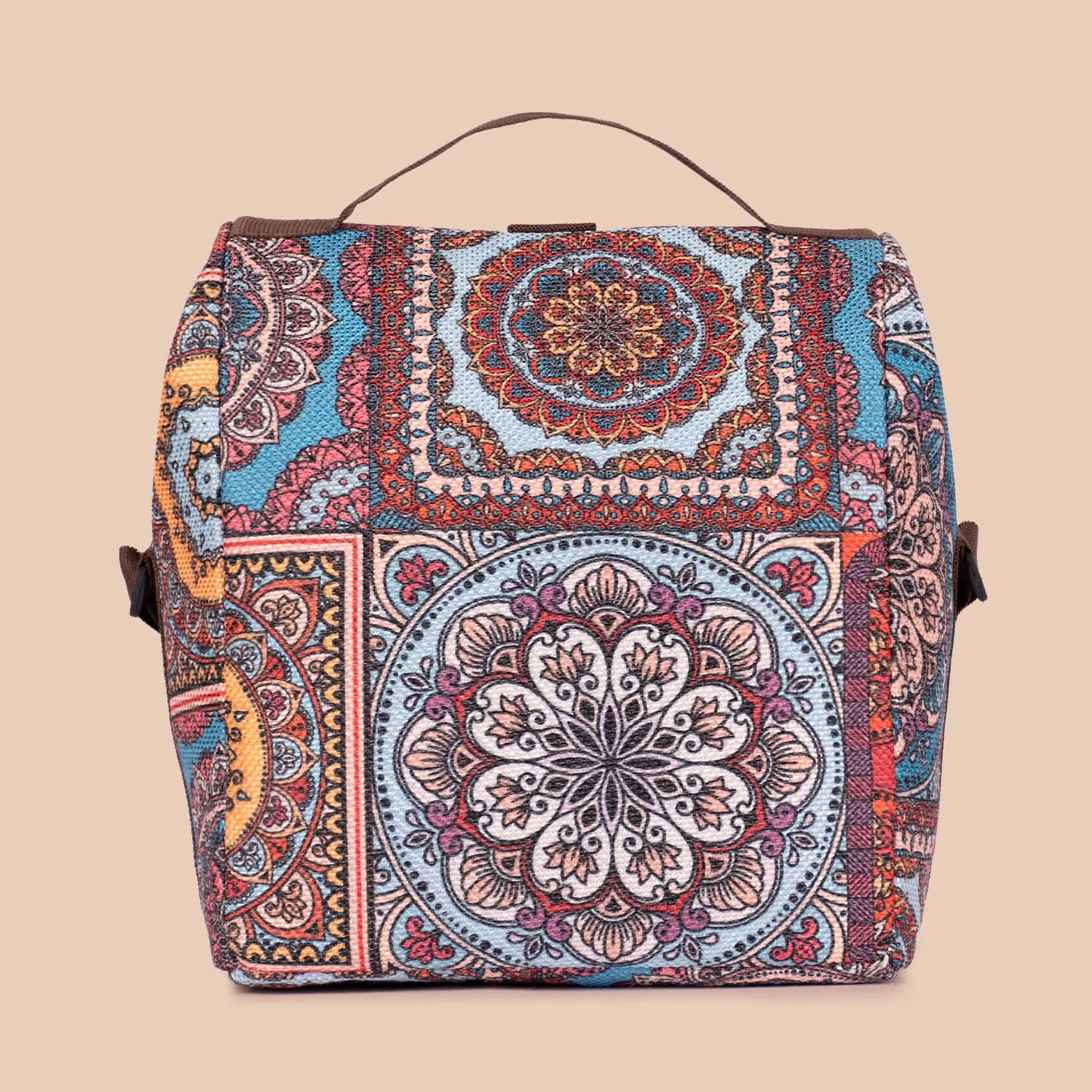 Multicolor Mandala Print Roll Up Lunch Bag - Image 2